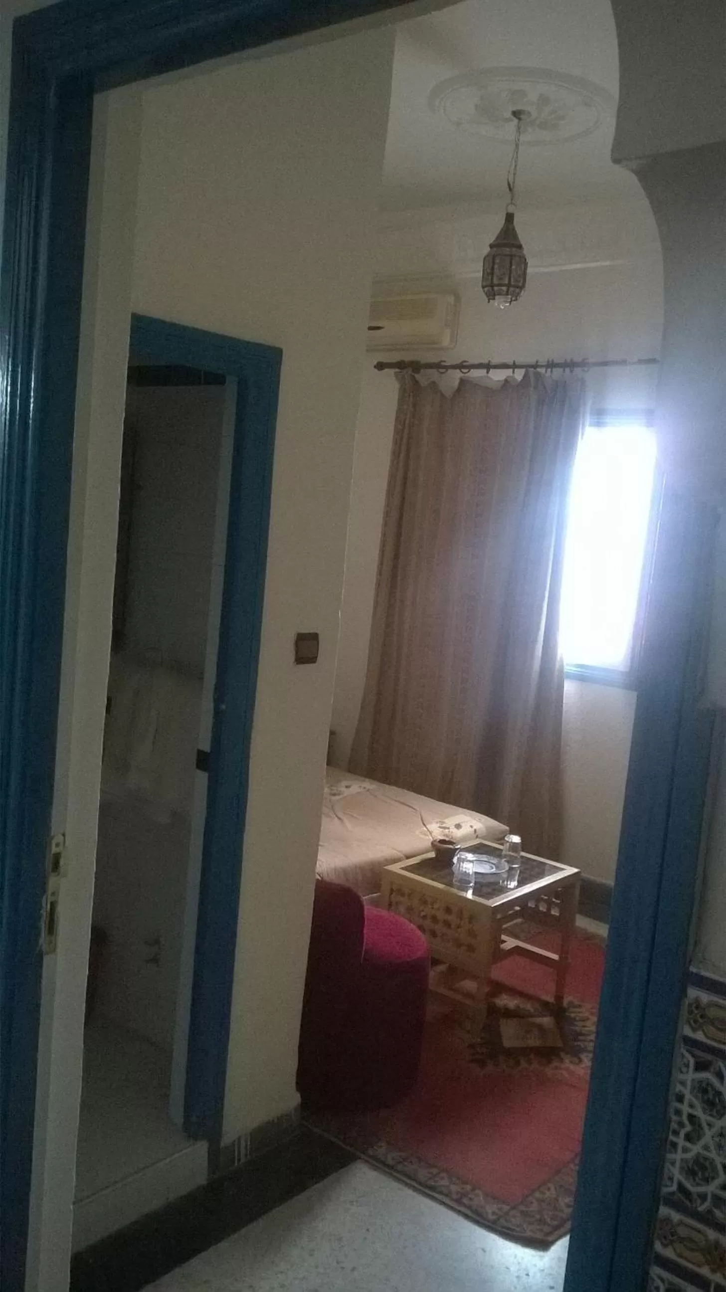 Balcony/Terrace, Bed in Hotel Tiout