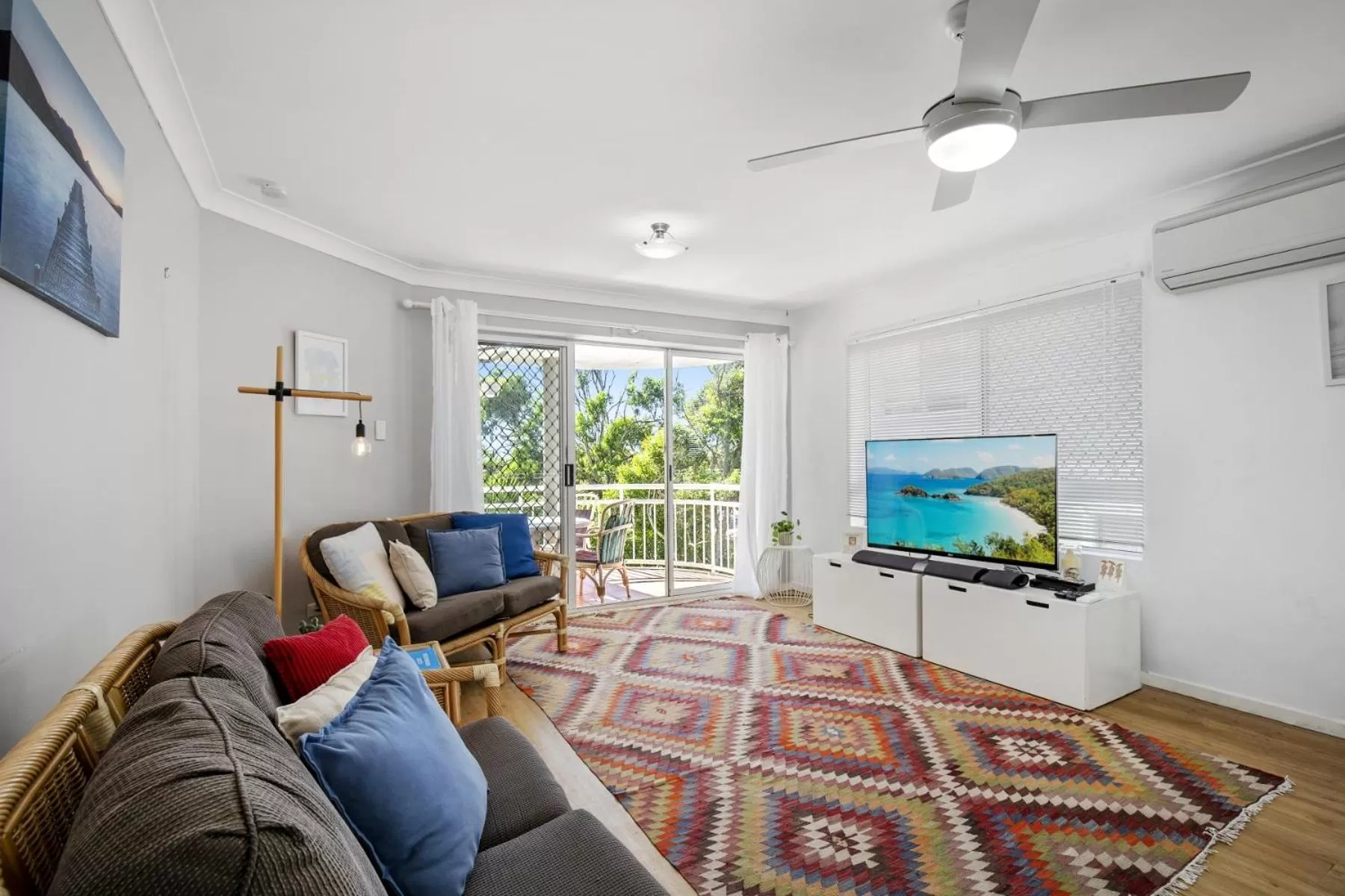 Living room in Kirra Palms Holiday Apartments