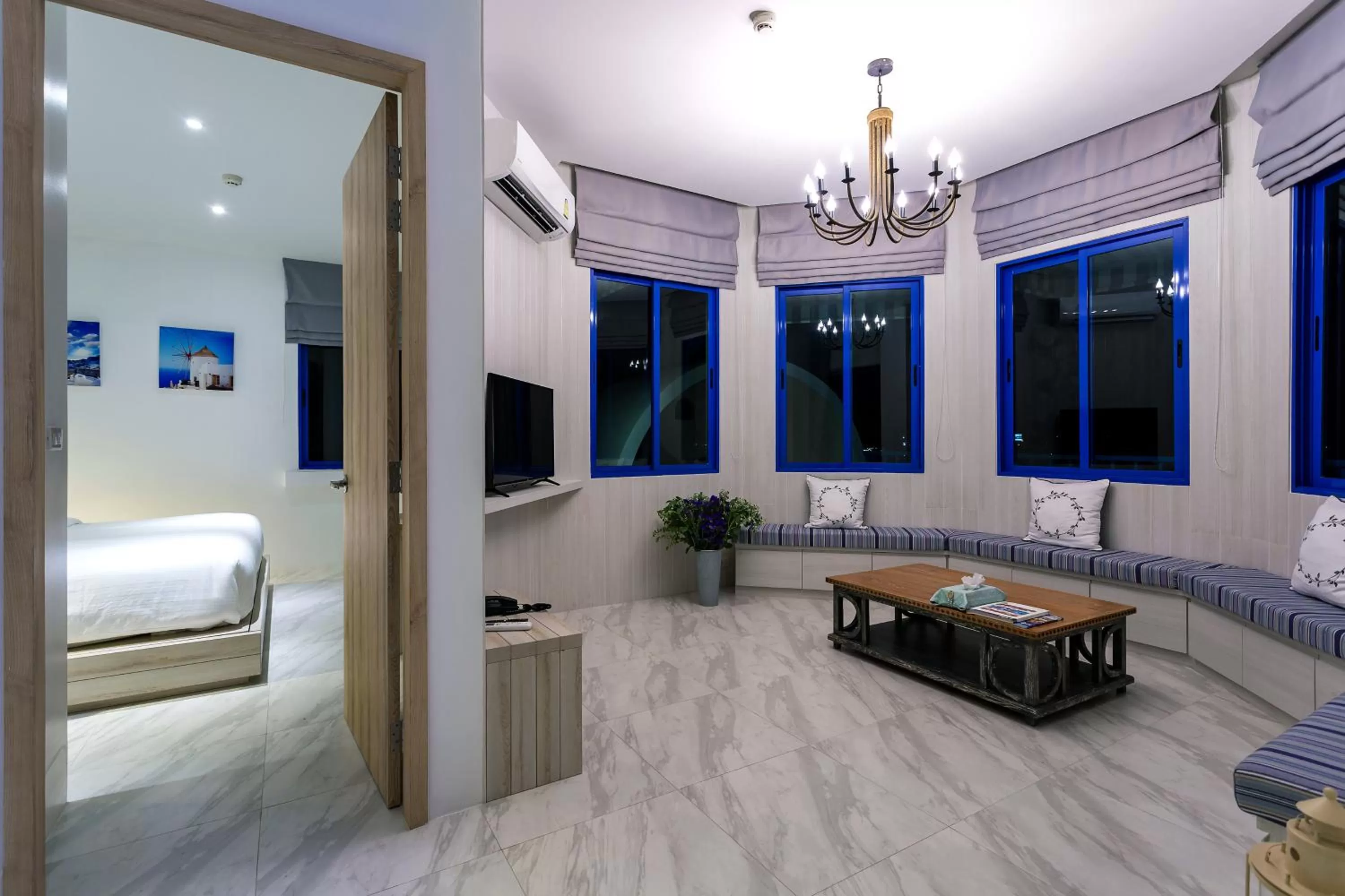 Seating area, Bed in Costa Village Bangsaray