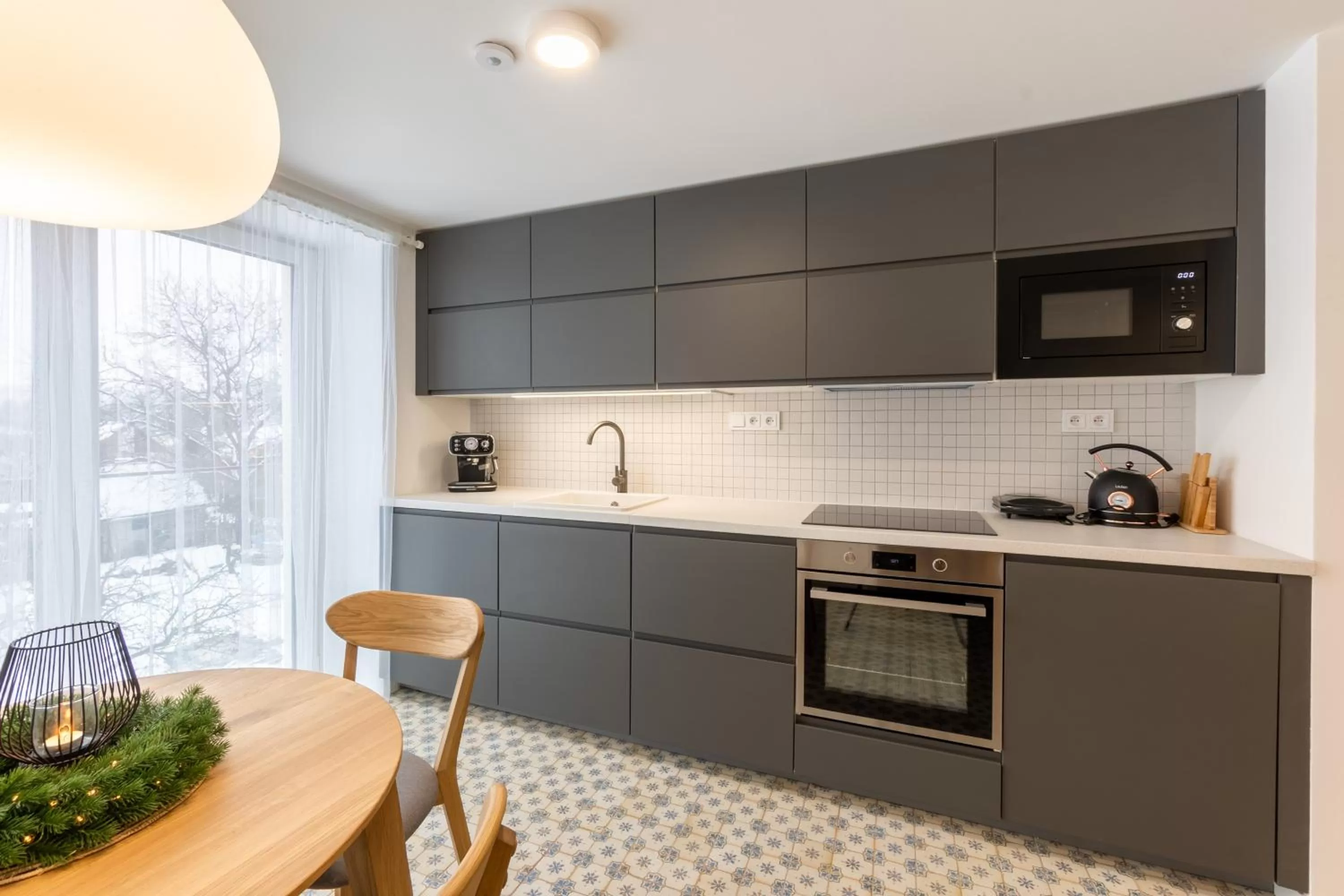 Kitchen or kitchenette in Wellness Apartmány Vila Republika