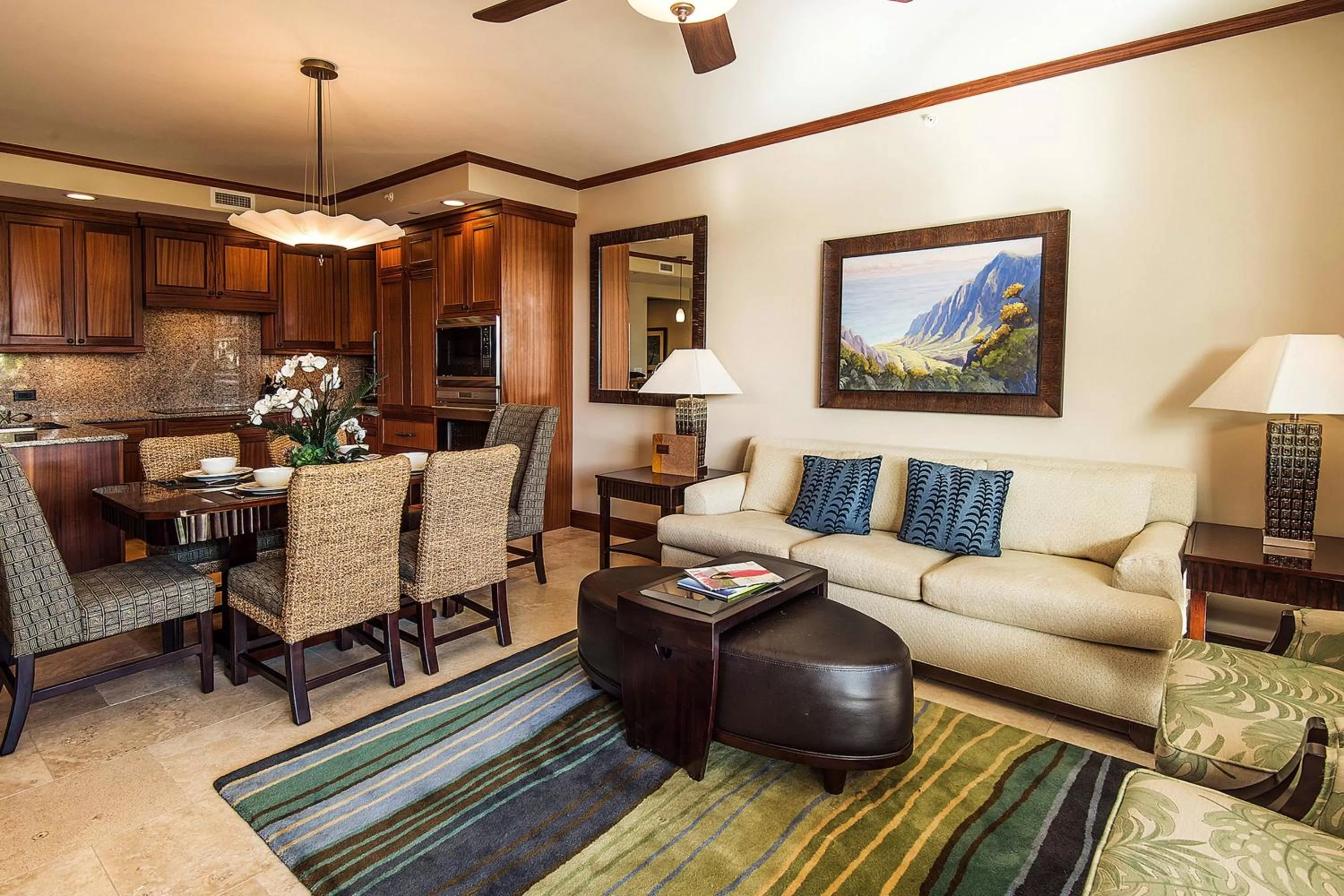 Living room in Koloa Landing Resort at Po'ipu, Autograph Collection