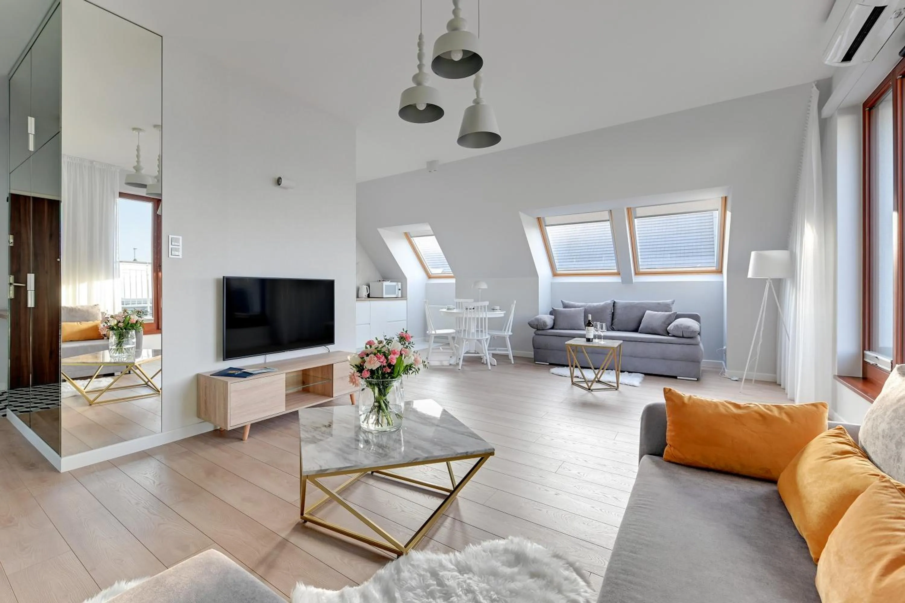 Living room in GRANO APARTMENTS Gdańsk Motława SPA & Wellness