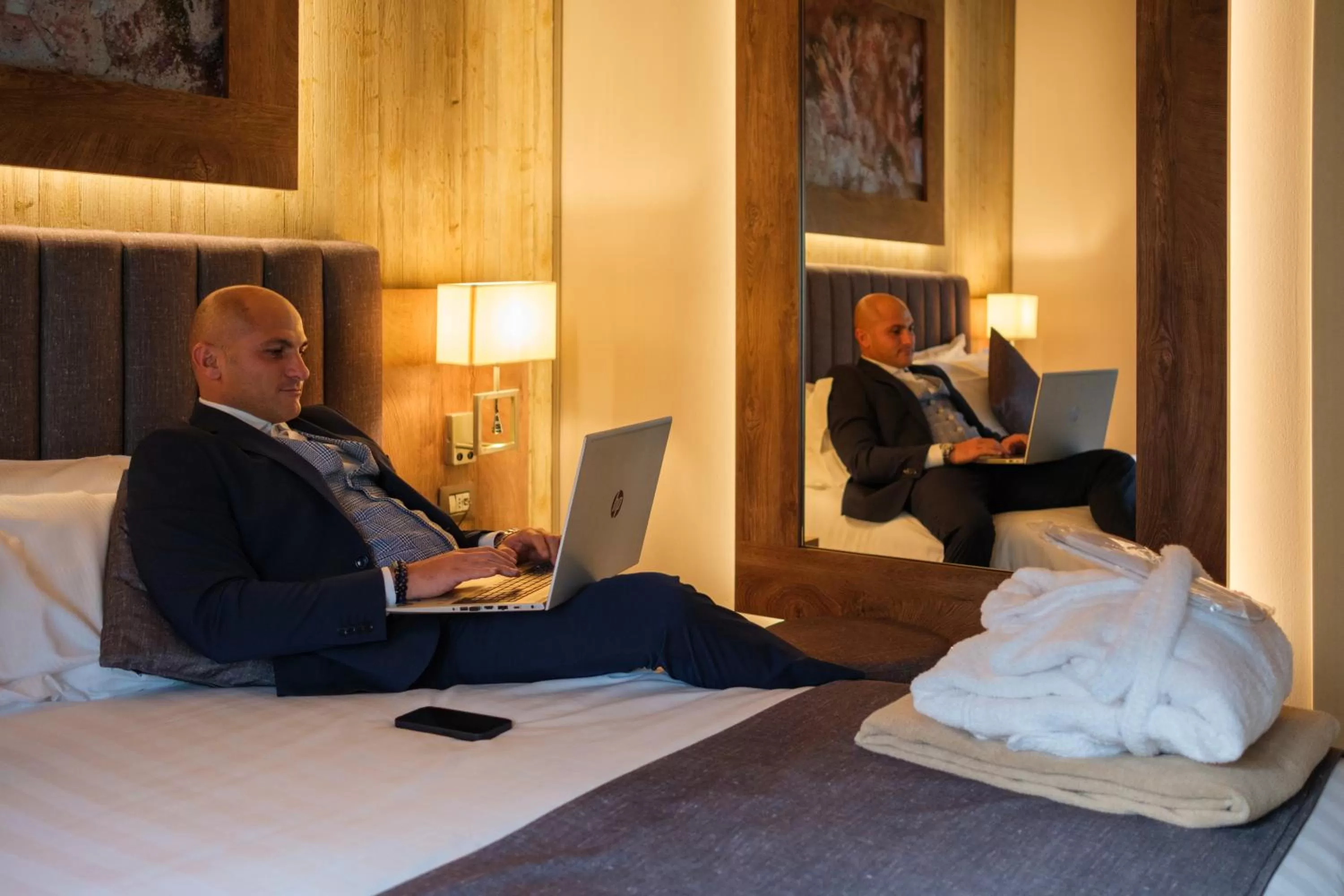 Bed in Lake Hotel La Pieve