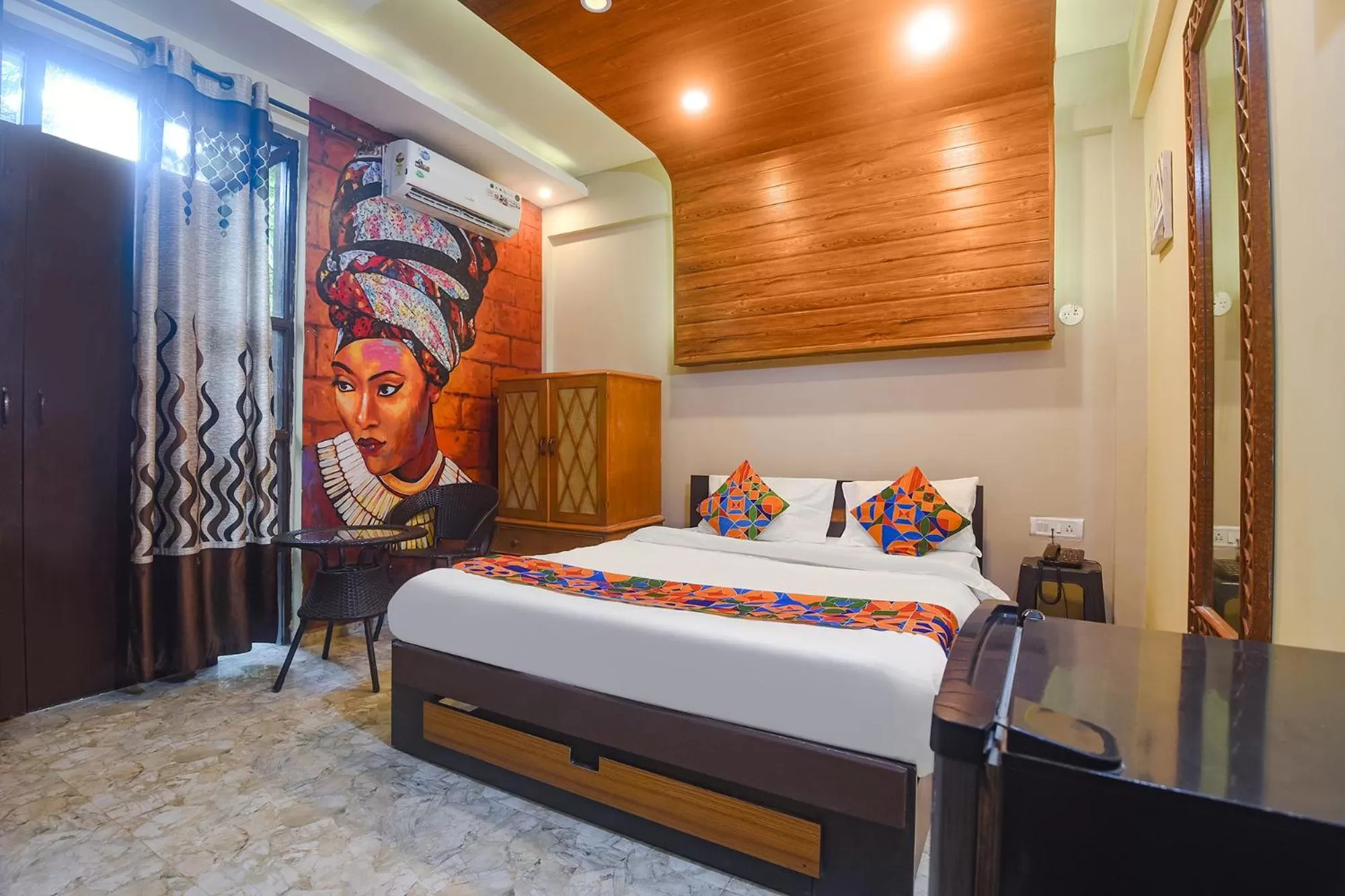Bed in FabExpress Corinthia Boutique Rooms - Nr Candolim Beach