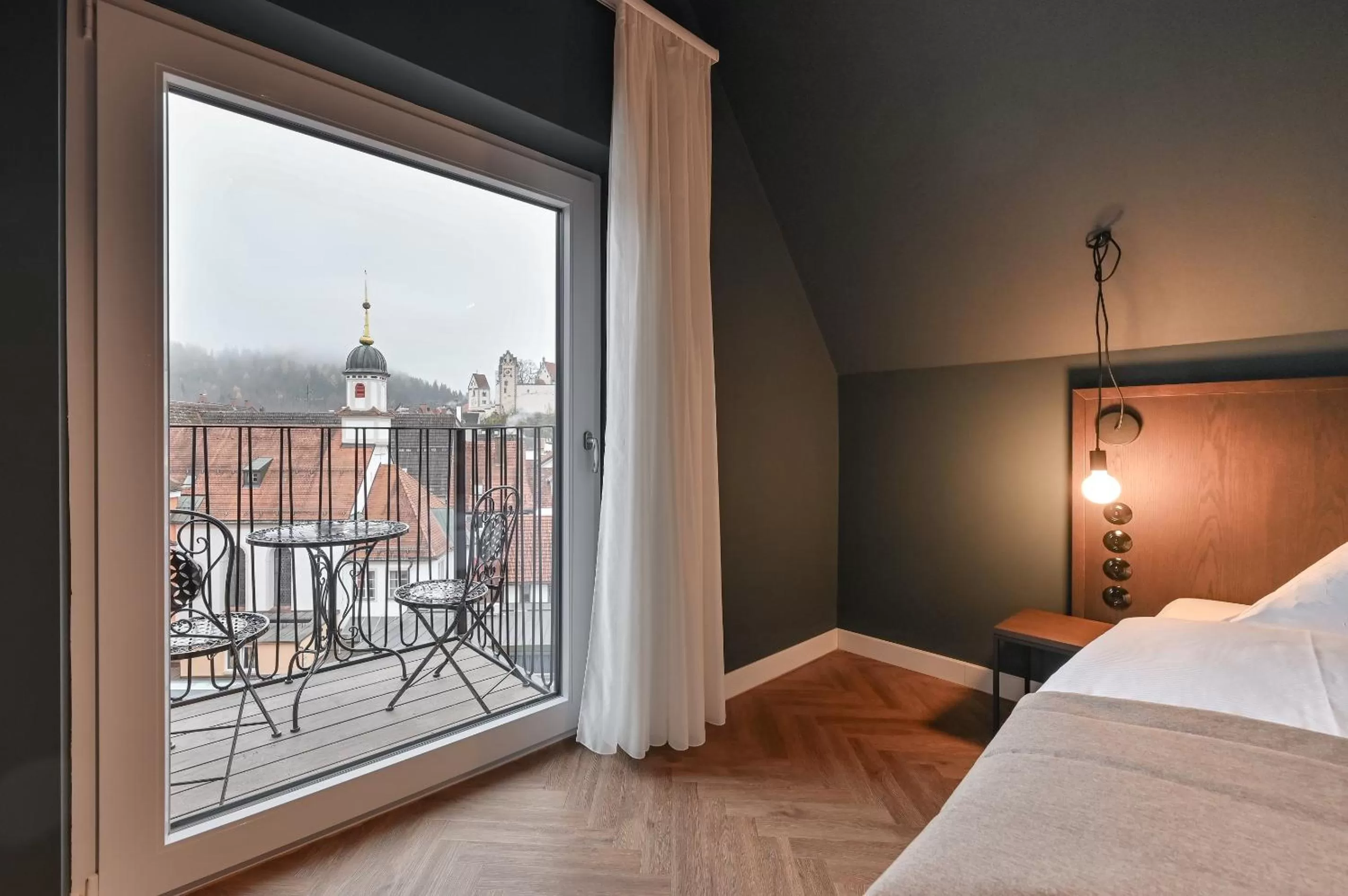 Balcony/Terrace, Bed in Hotel Sonne