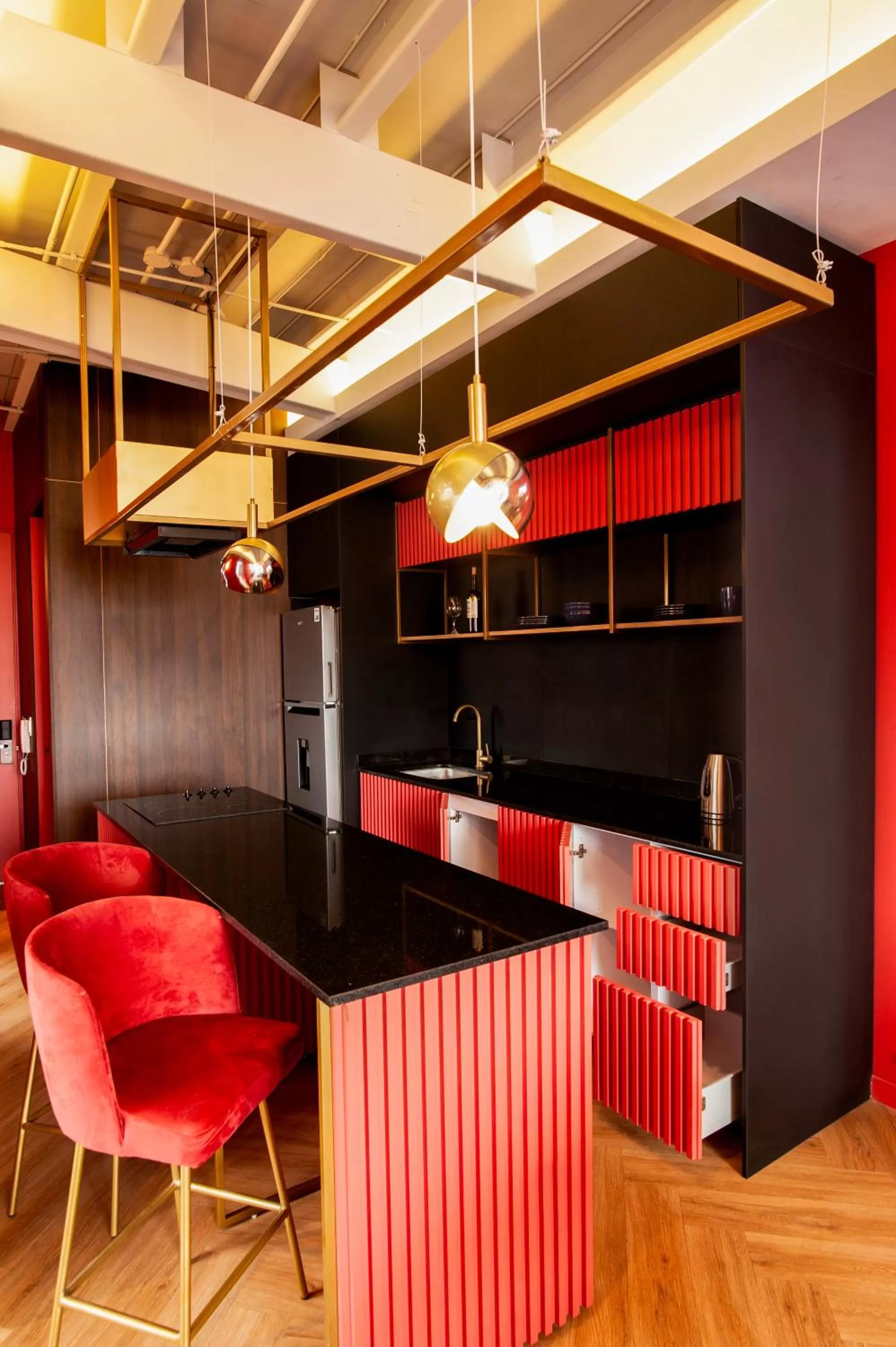 Kitchen or kitchenette in Hemma Bogotá Country Luxury Suites Hotel