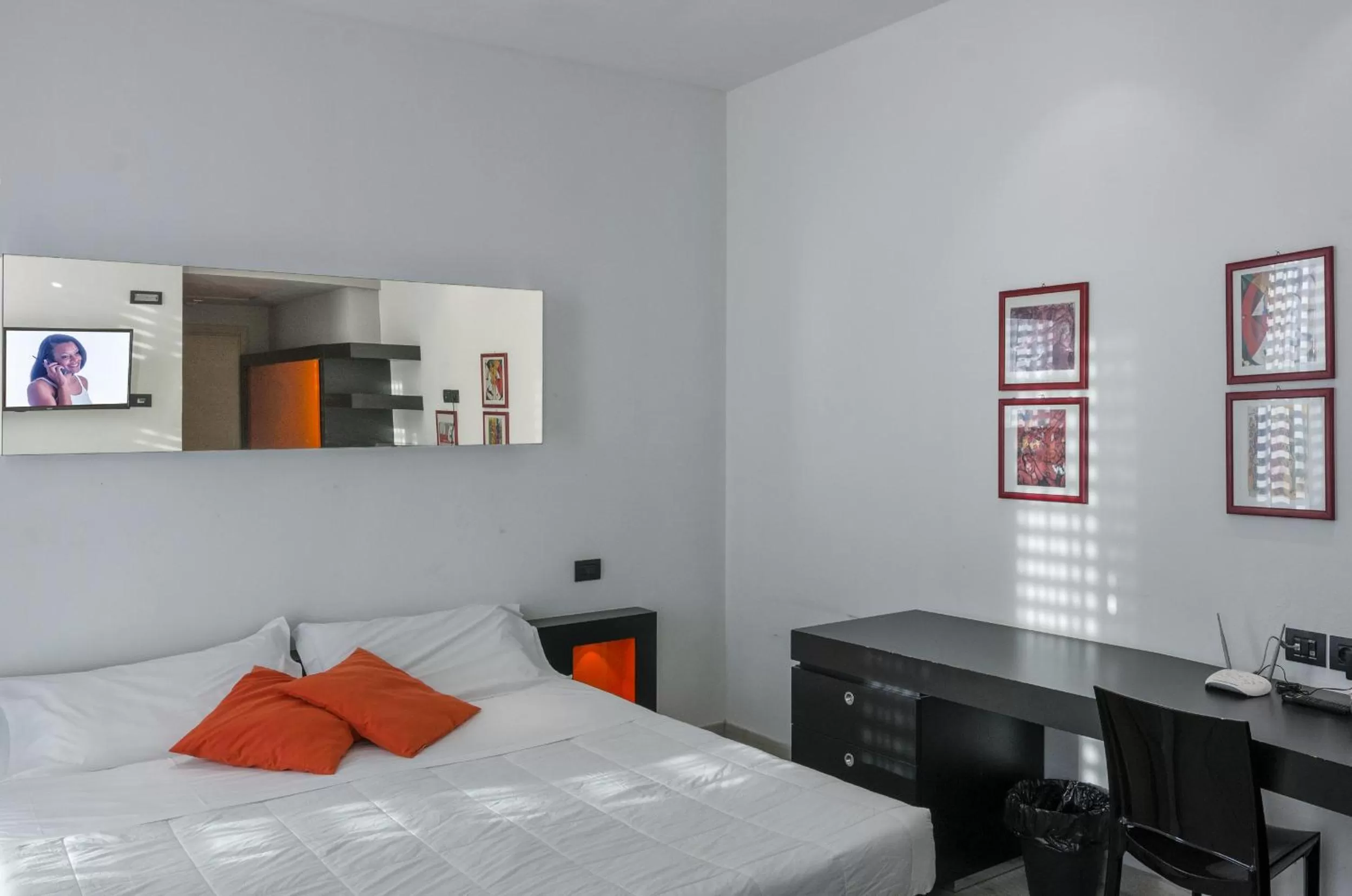 Bed in Blue Shades Hotel