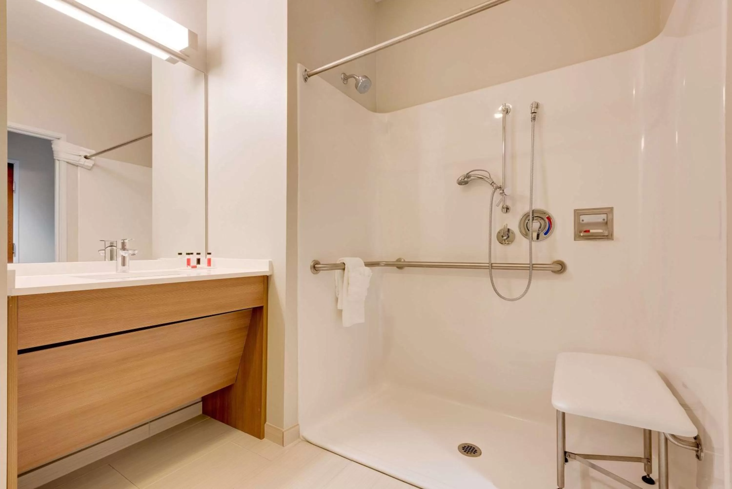 Shower in Microtel Inn & Suites by Wyndham Clarion