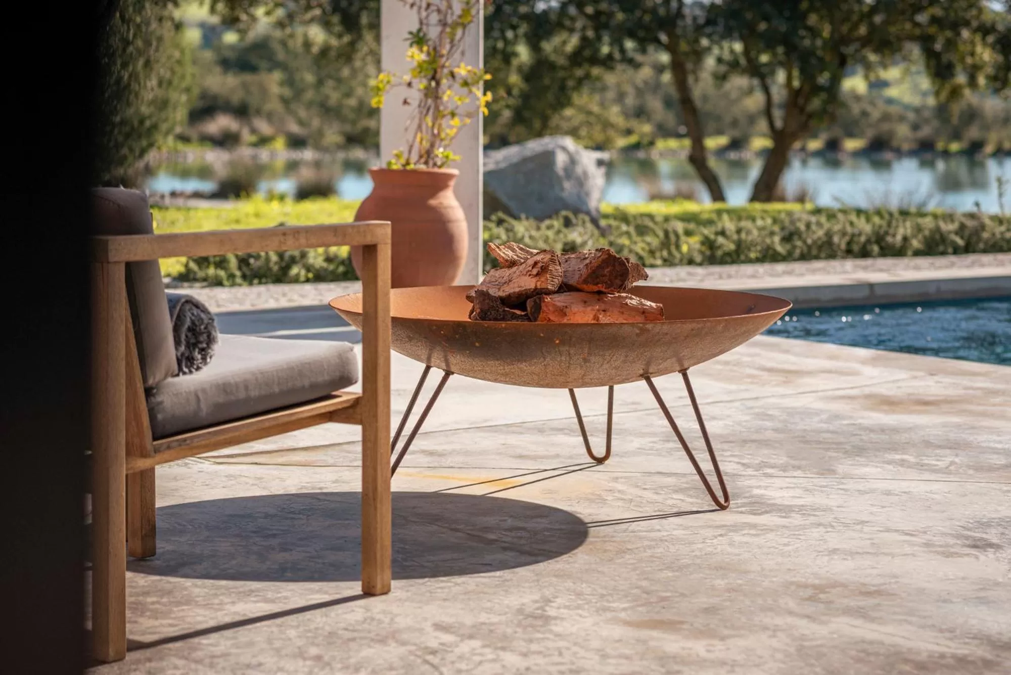 Patio in L'AND Vineyards - Relais & Châteaux