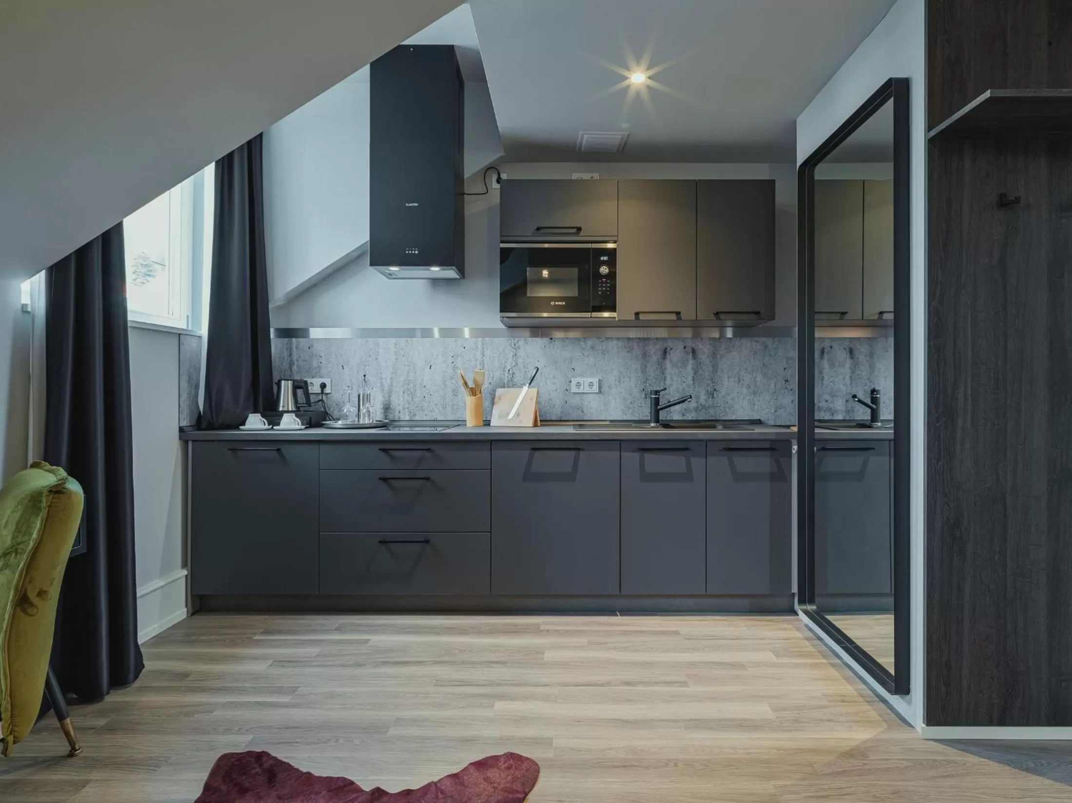 Kitchen or kitchenette in BS Boutique Hotel