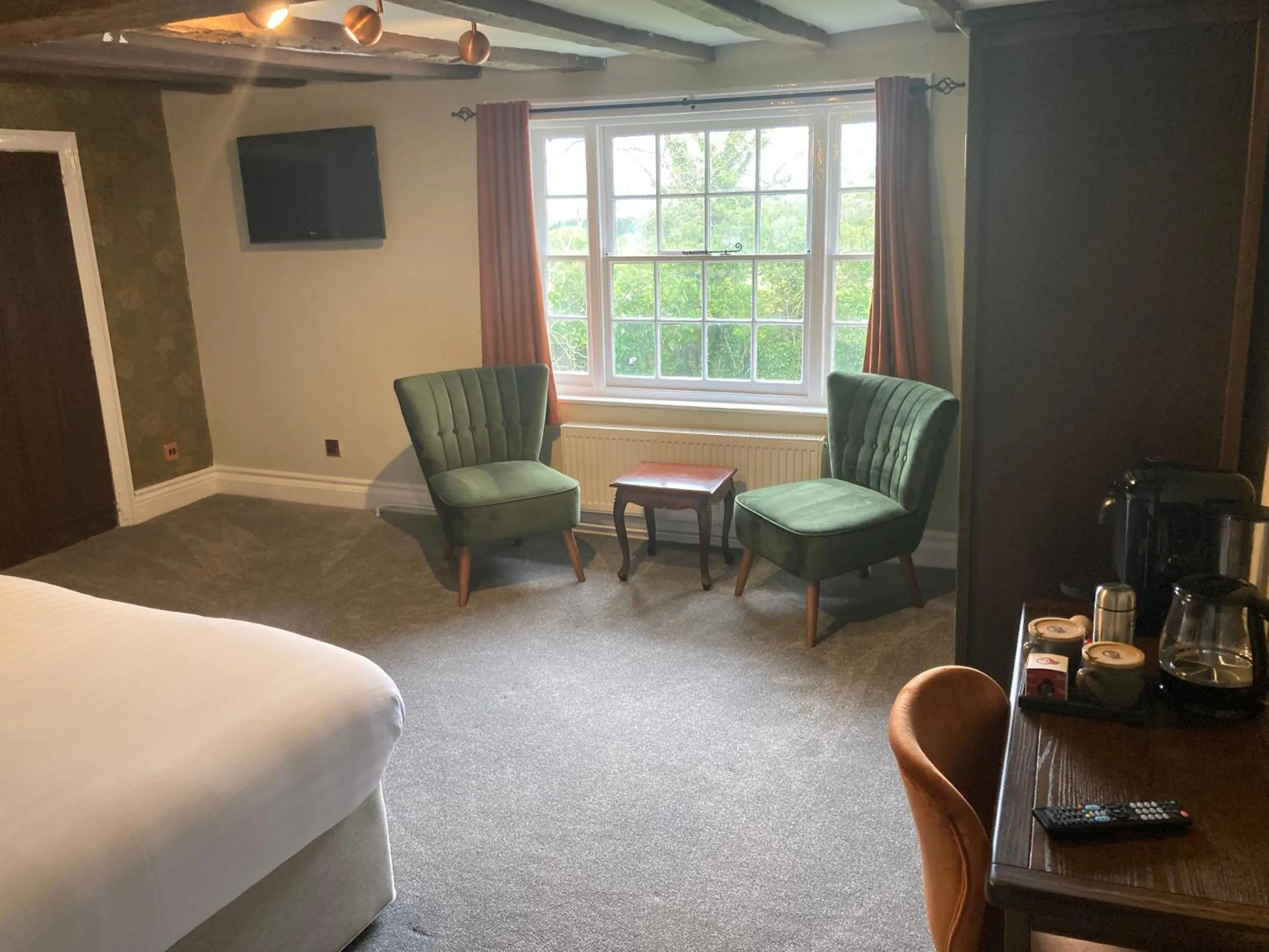 Seating area, Bed in Tottington Manor Hotel