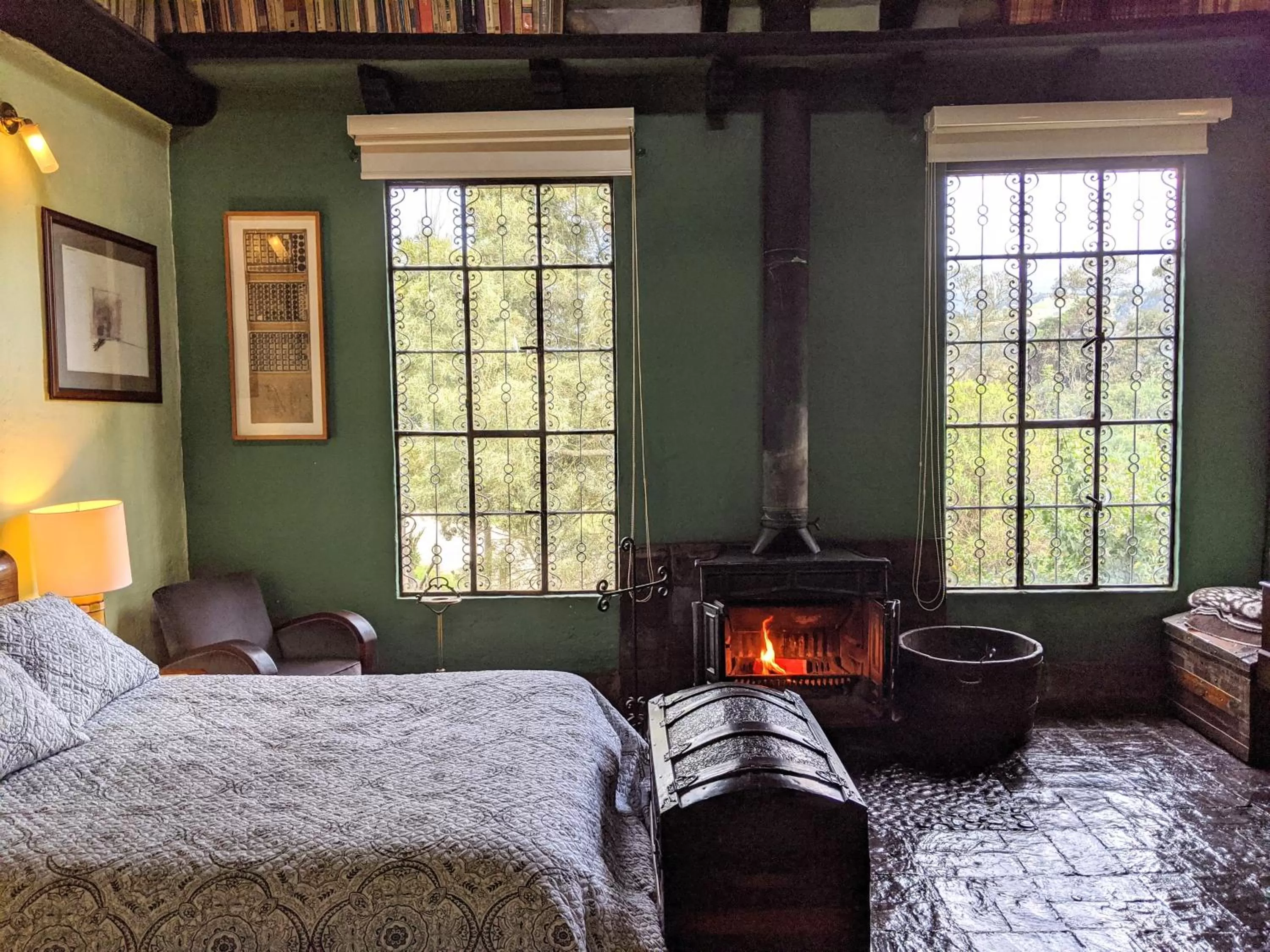 flat iron, Bed in Posada Cafe La Huerta