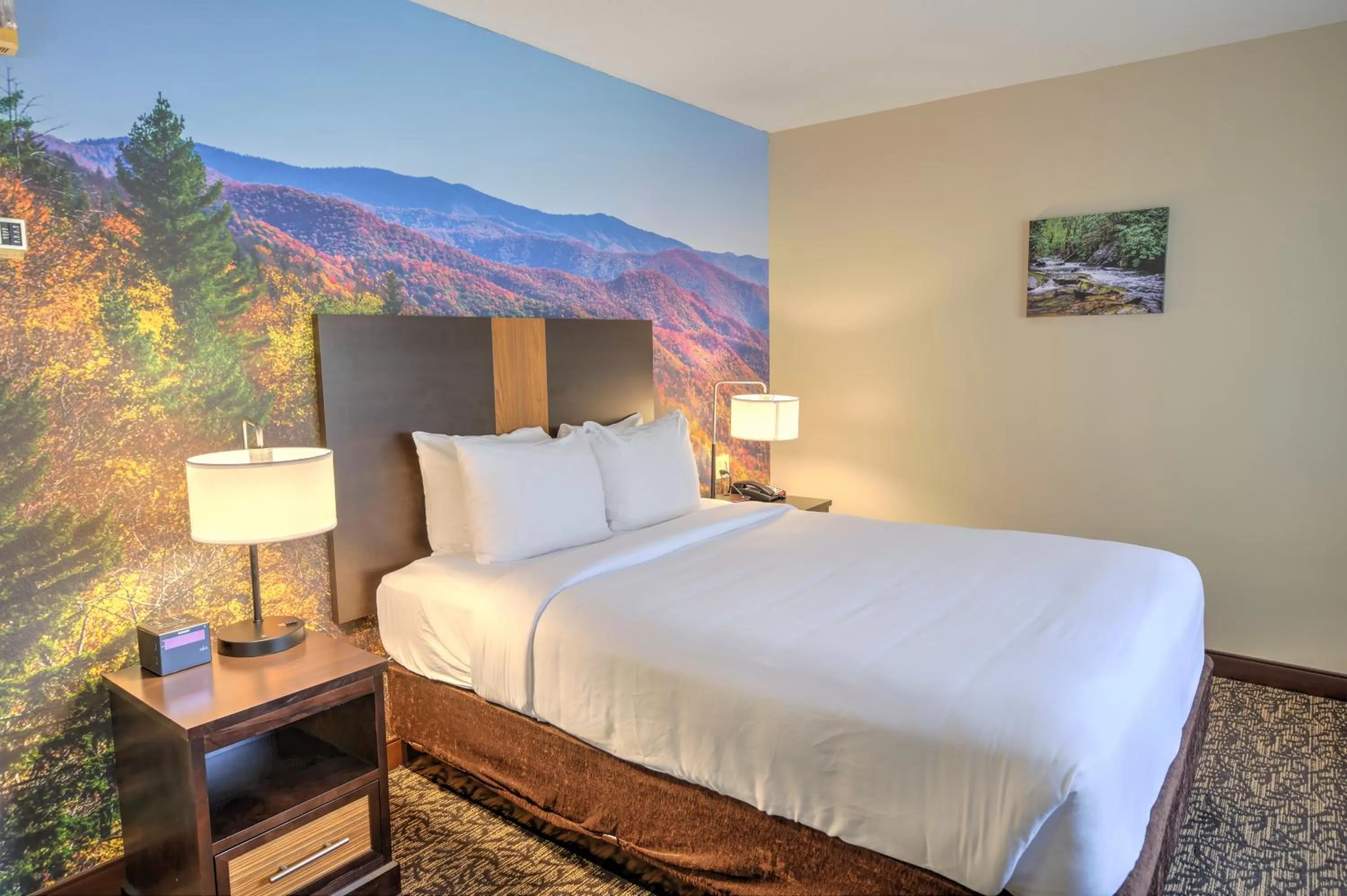 Bed in LeConte Hotel & Convention Center, an Ascend Collection Hotel