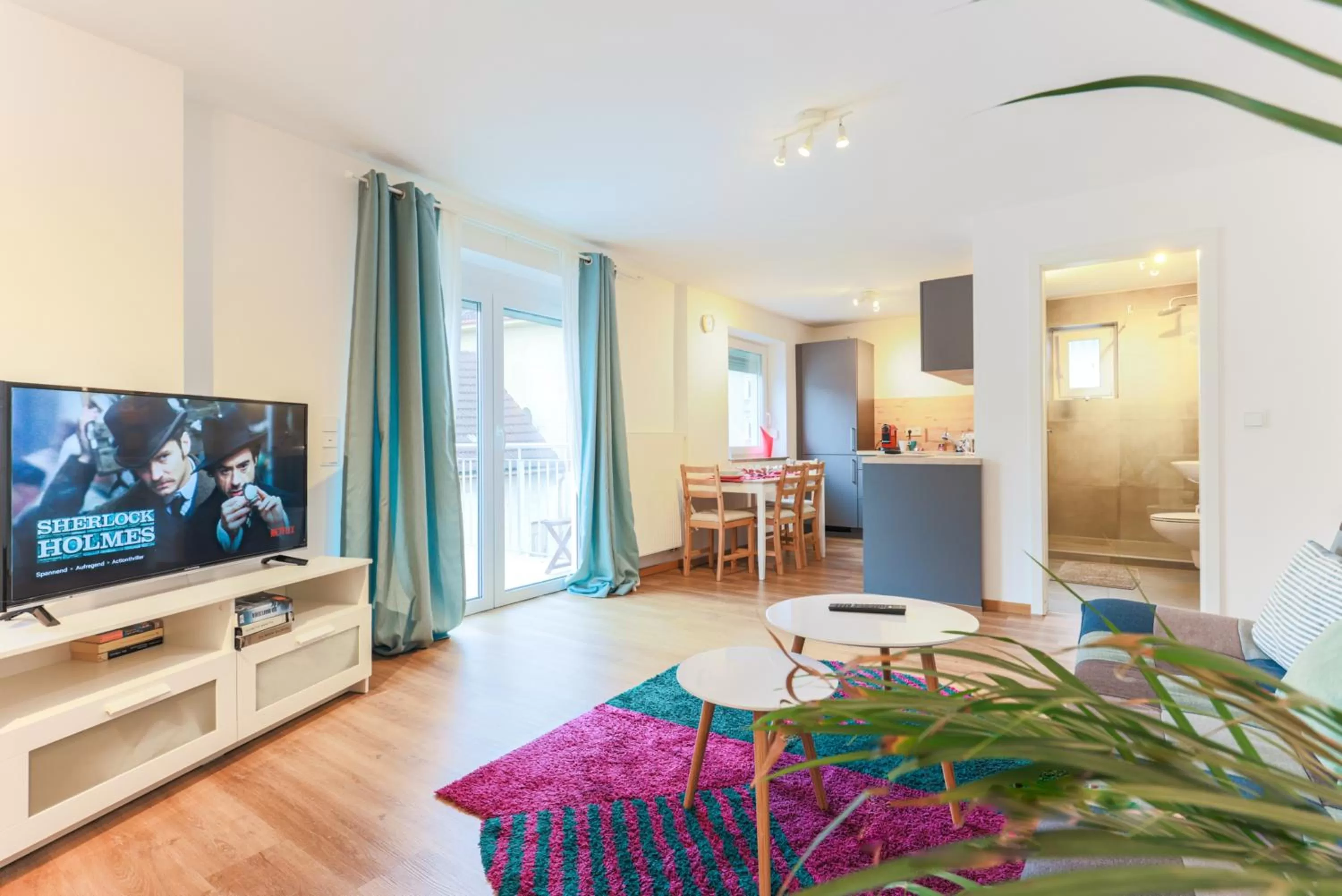 Living room in Arbio I Cozy Apartments Augsburg-Lechhausen