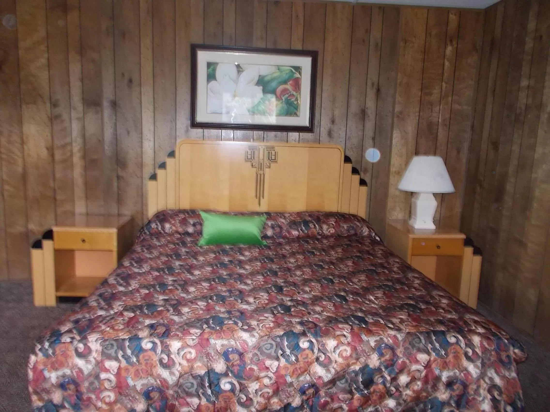 Bed in Atomic Inn Beatty Near Death Valley