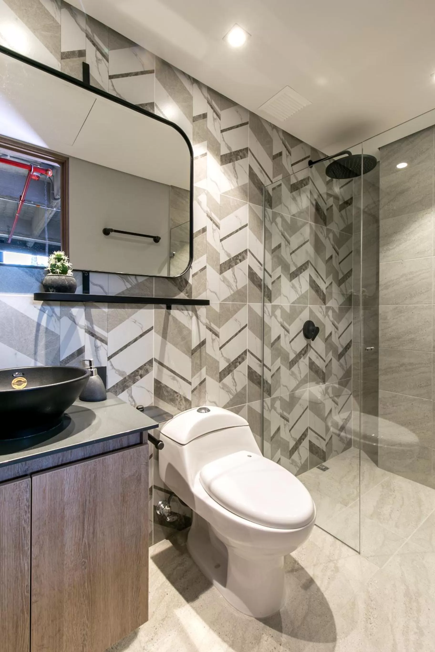 Toilet in Factory Lofts Hotel