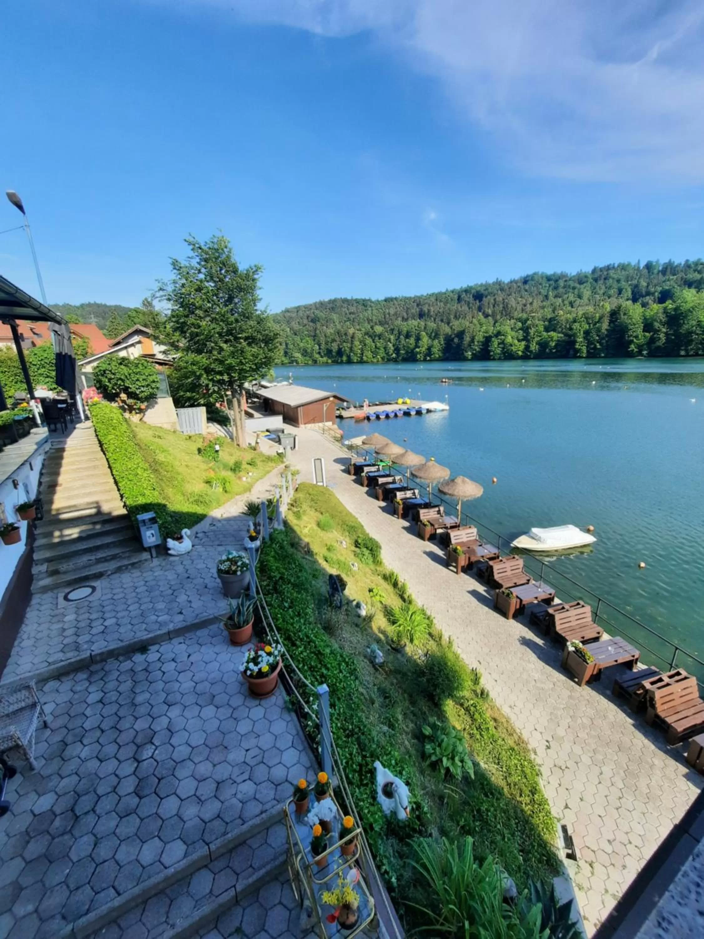 Lake view in Gostisce Jezero