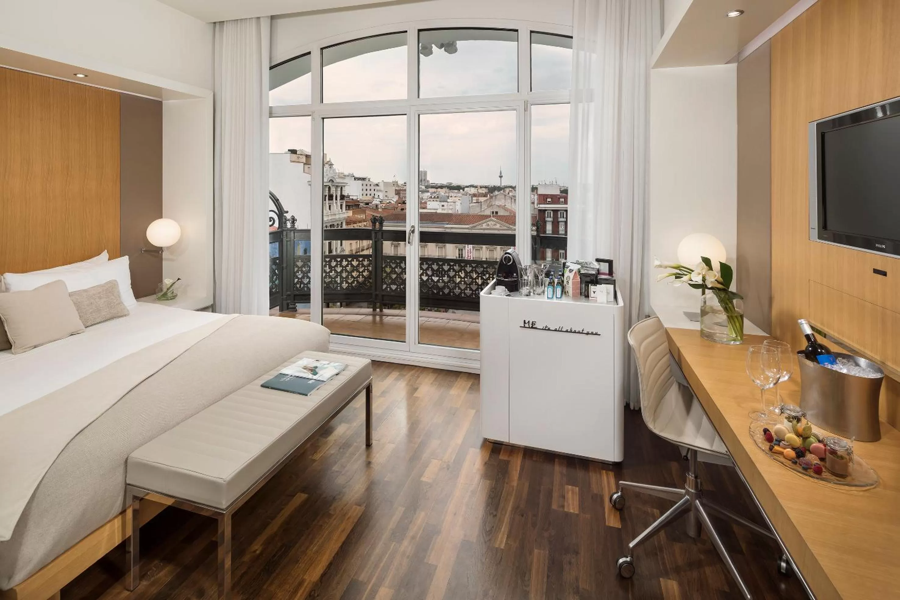 Decorative detail, Bed in ME Madrid Reina Victoria by Meliá