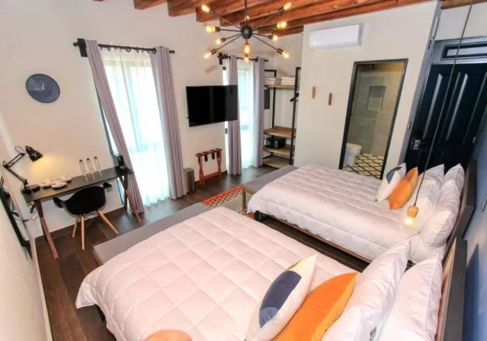 Bed in Antigua Trece Hotel Fusión & SPA