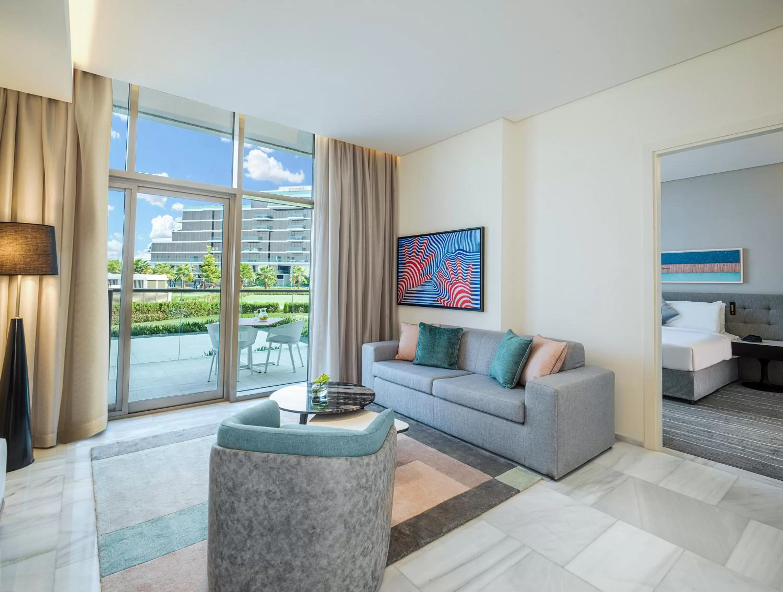 Patio in Th8 Palm Dubai Beach Resort Vignette Collection, an IHG hotel