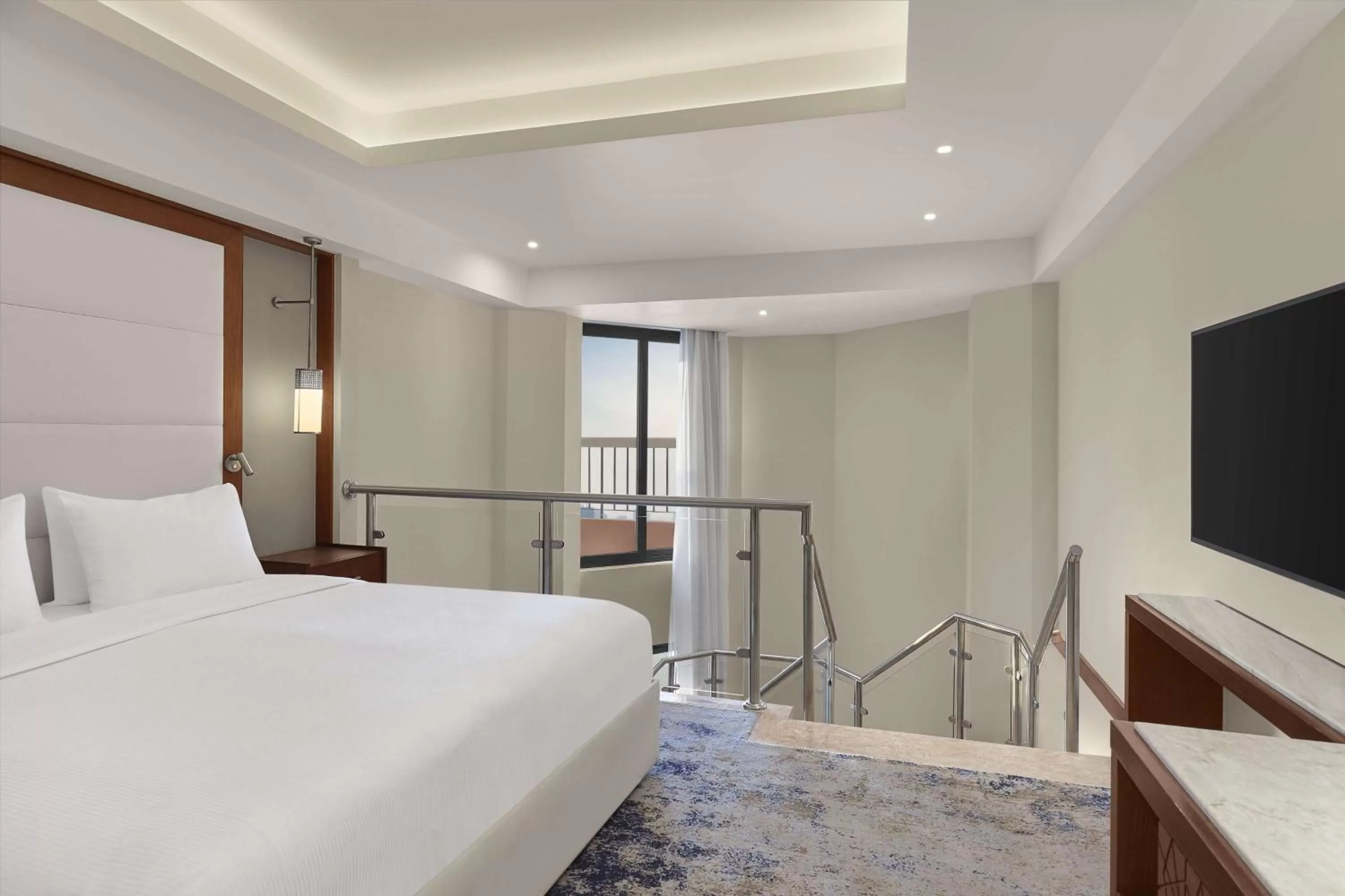 View (from property/room), Bed in Ramses Hilton Hotel & Casino