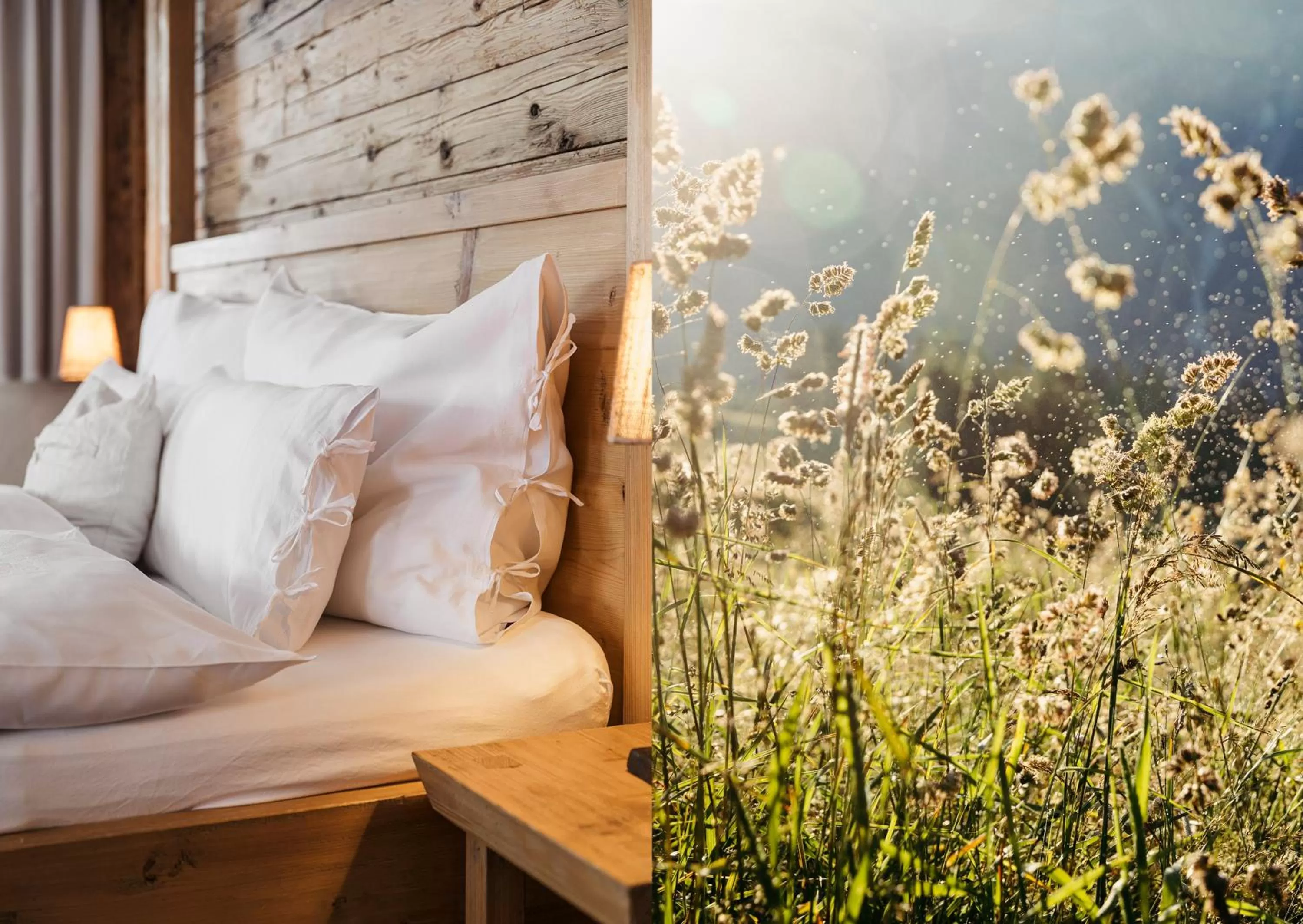 Natural landscape, Bed in Maiensässhotel Guarda Val