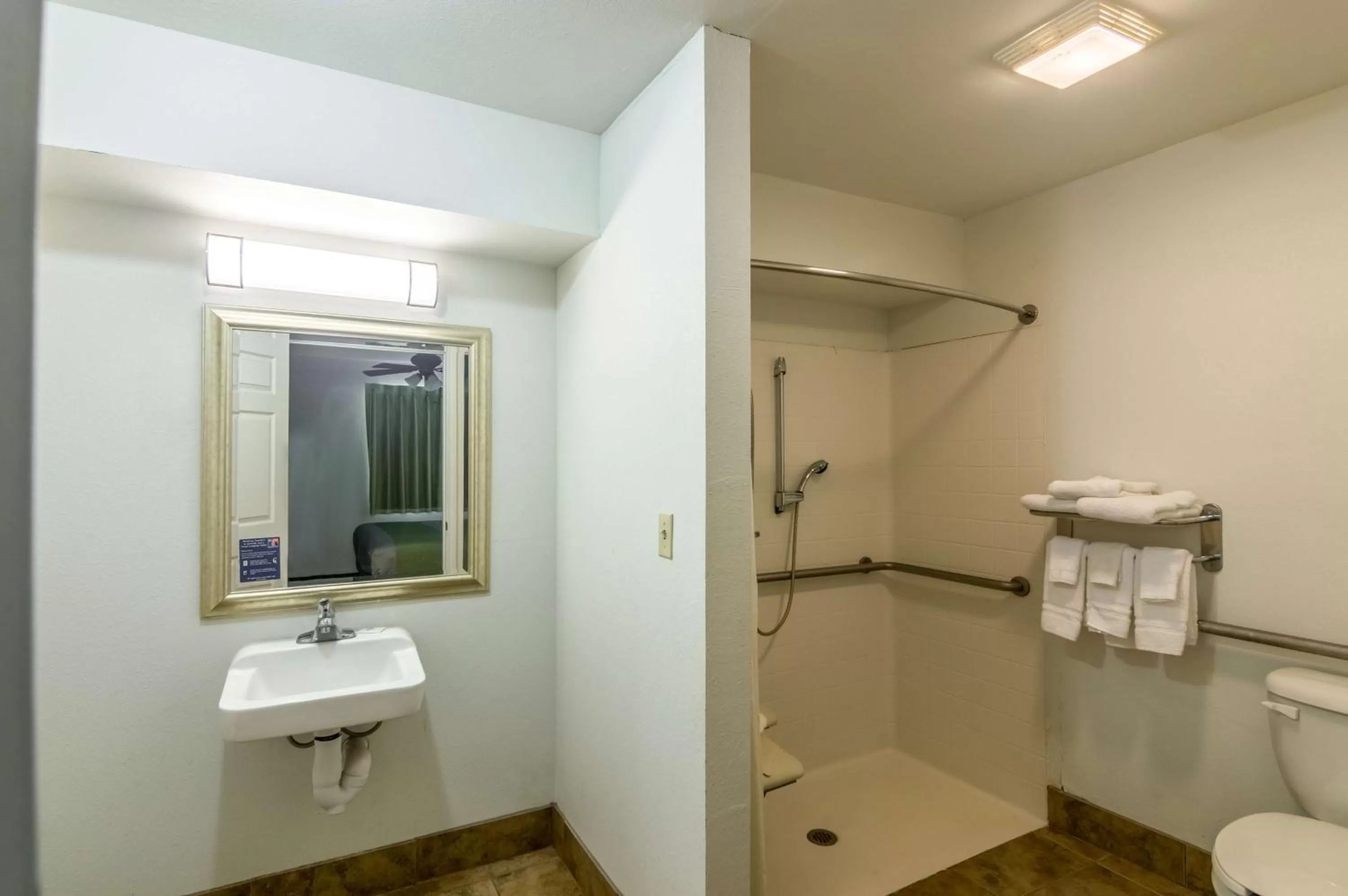Shower in Studio 6-Lubbock, TX - Medical Center