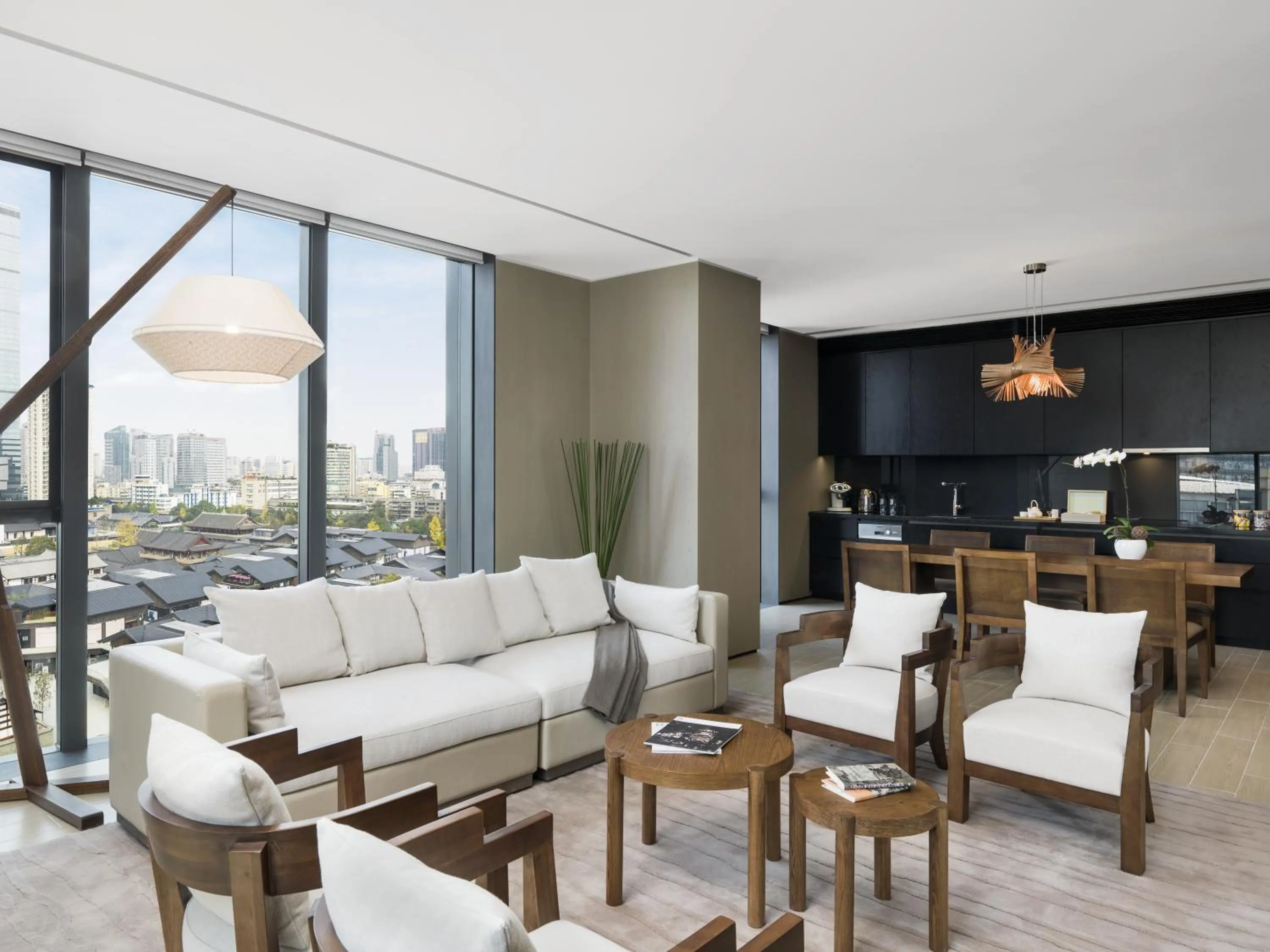 Living room in The Temple House