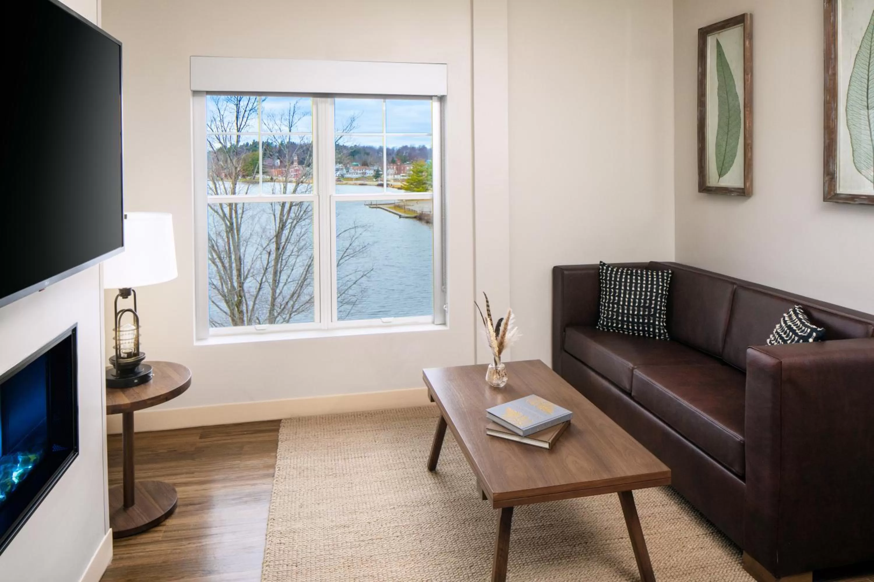 Living room in voco Saranac Lake NY - Waterfront by IHG