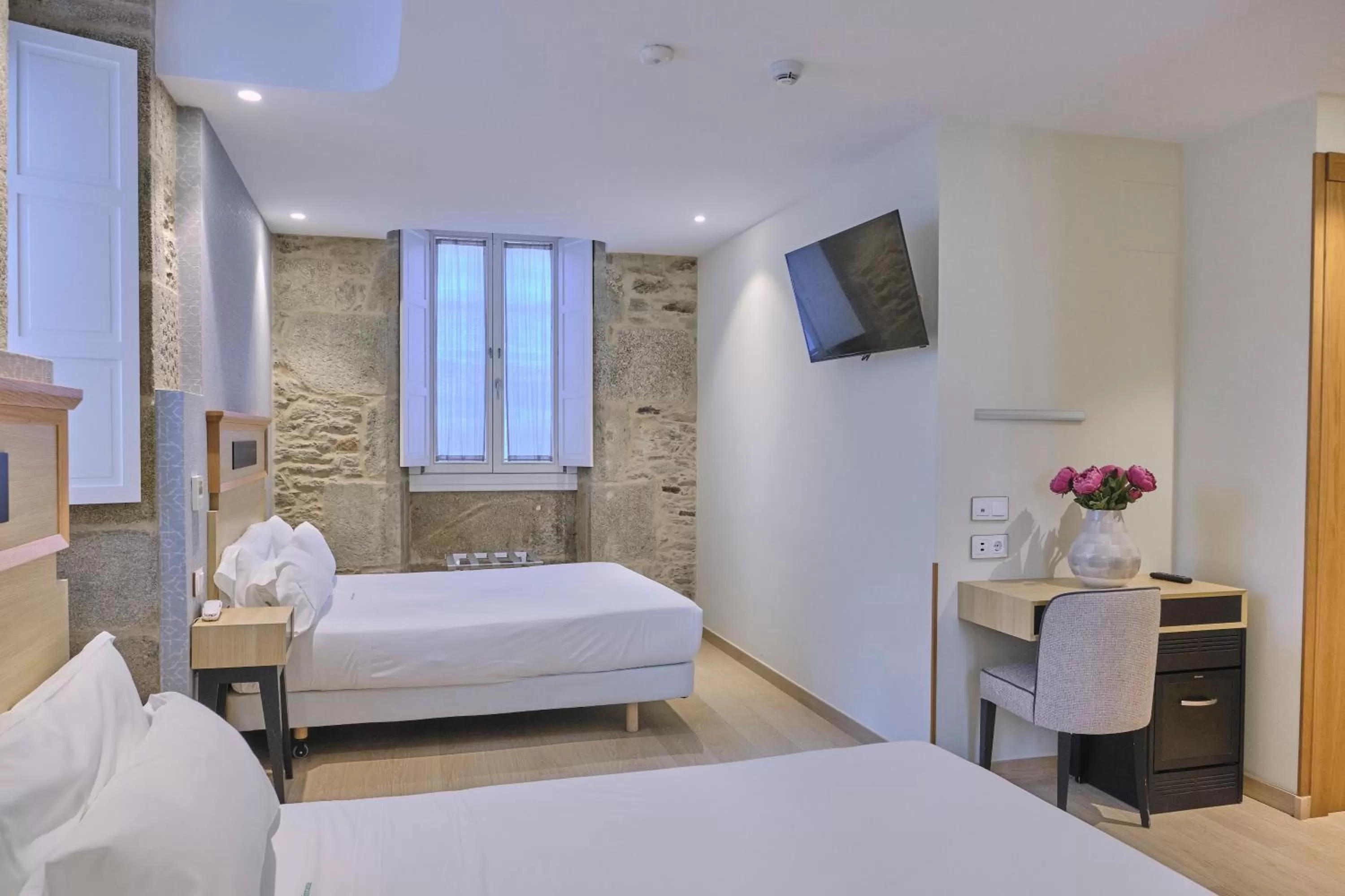 Bed in Hotel Praza Quintana