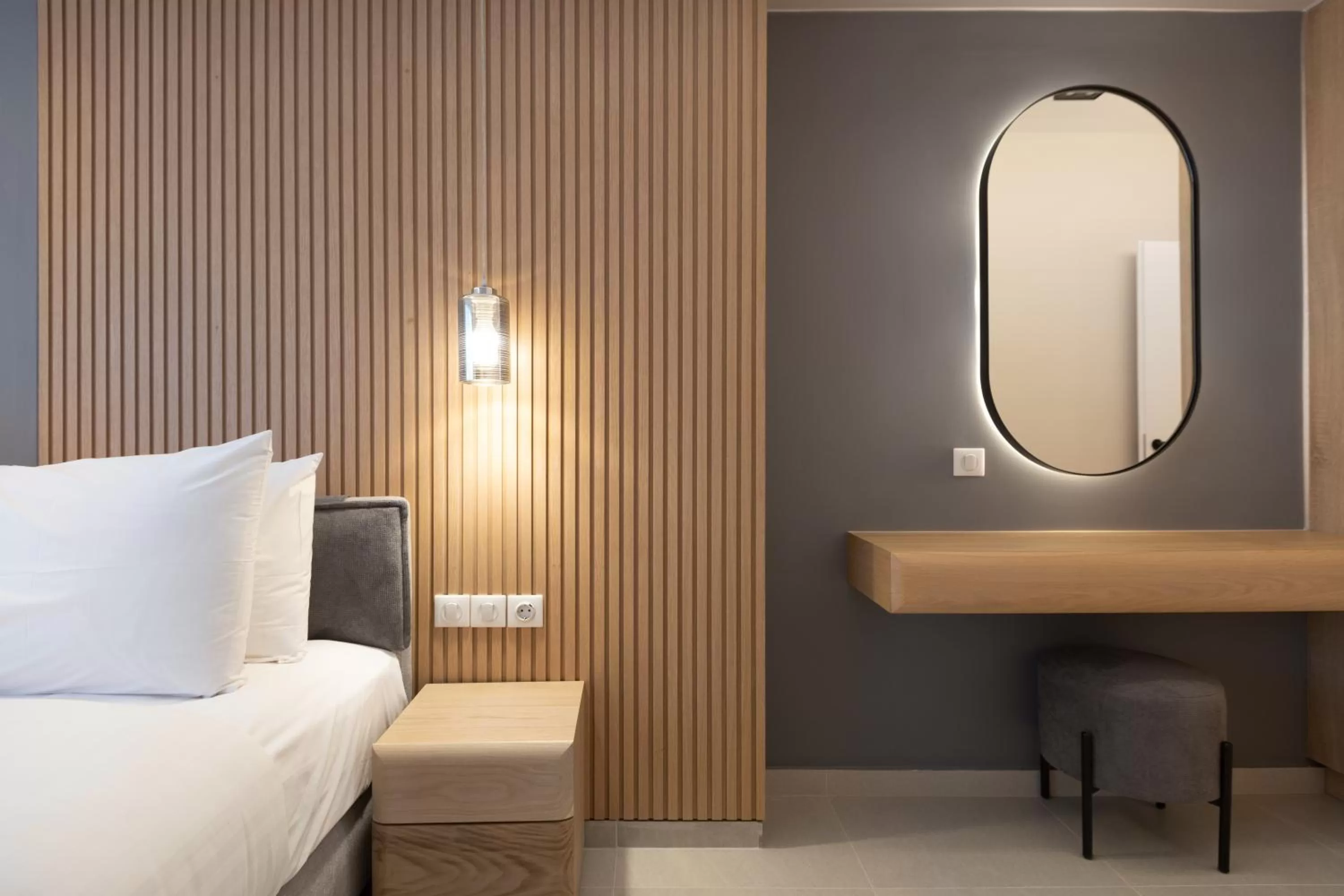 Bed in LUX&EASY Athens Downtown Residences