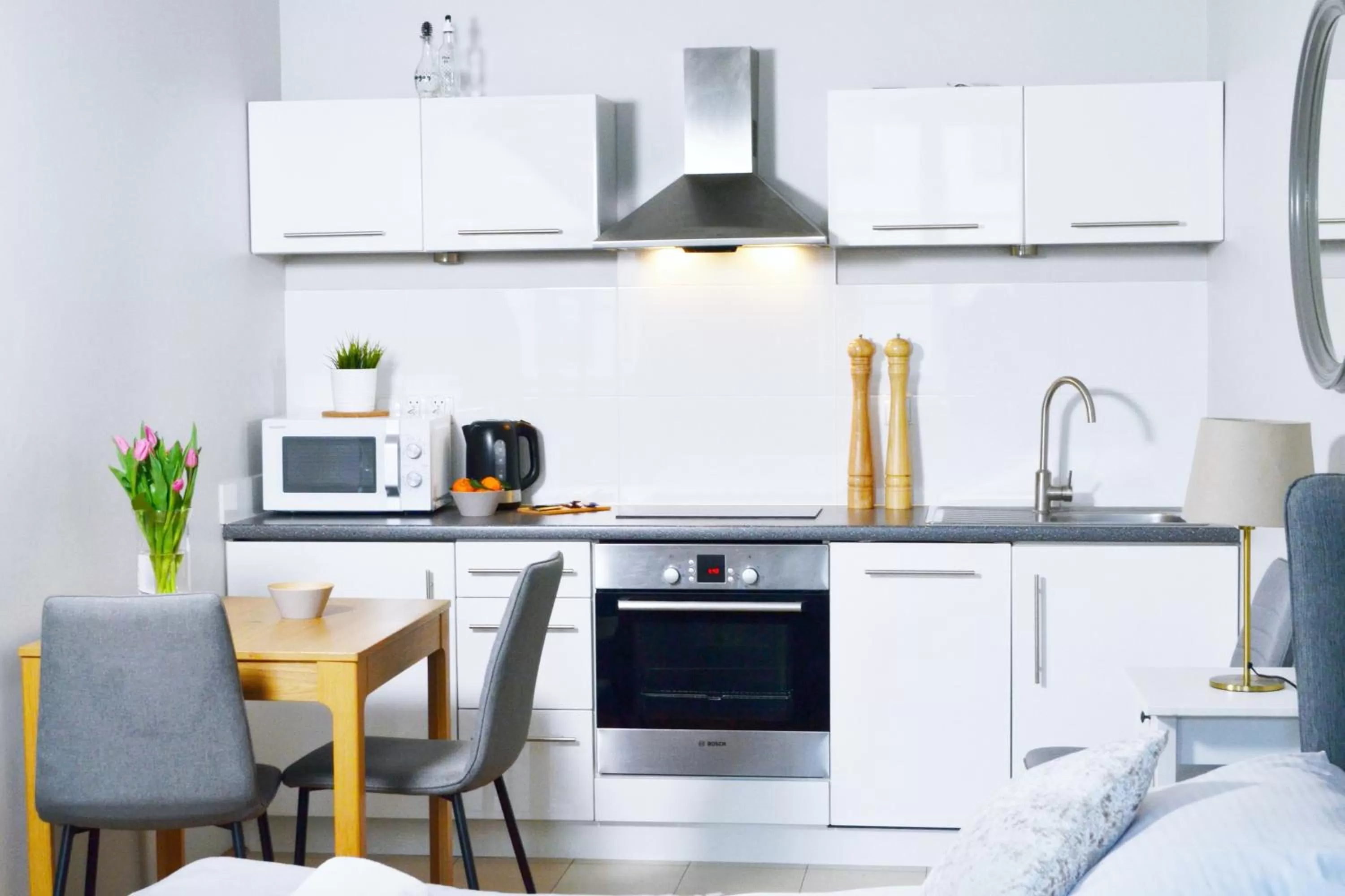 Kitchen/Kitchenette in 21 Floriańska Street Apartments