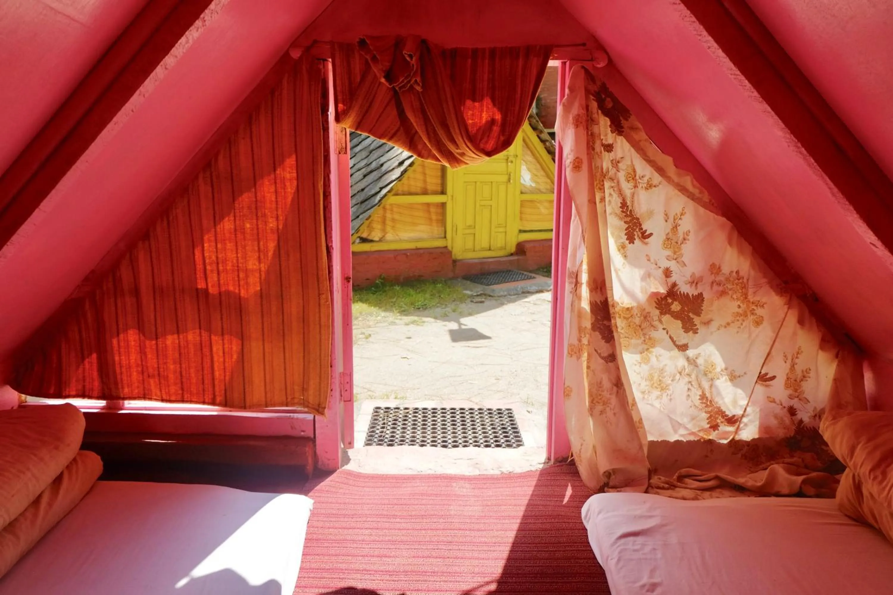 Photo of the whole room, Bed in Hotel At The End Of The Universe