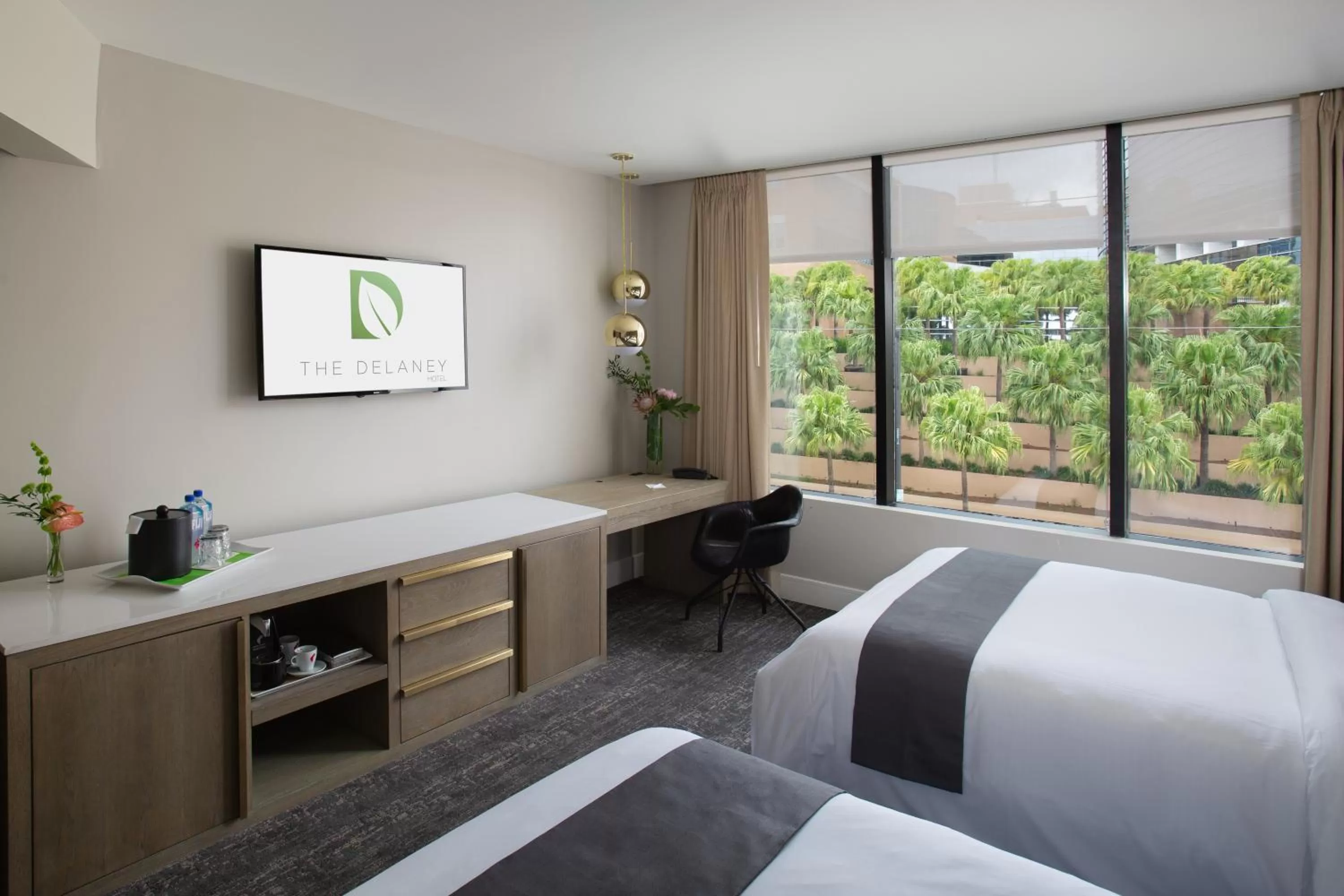 Plush Deluxe Double Queen in The Delaney Hotel