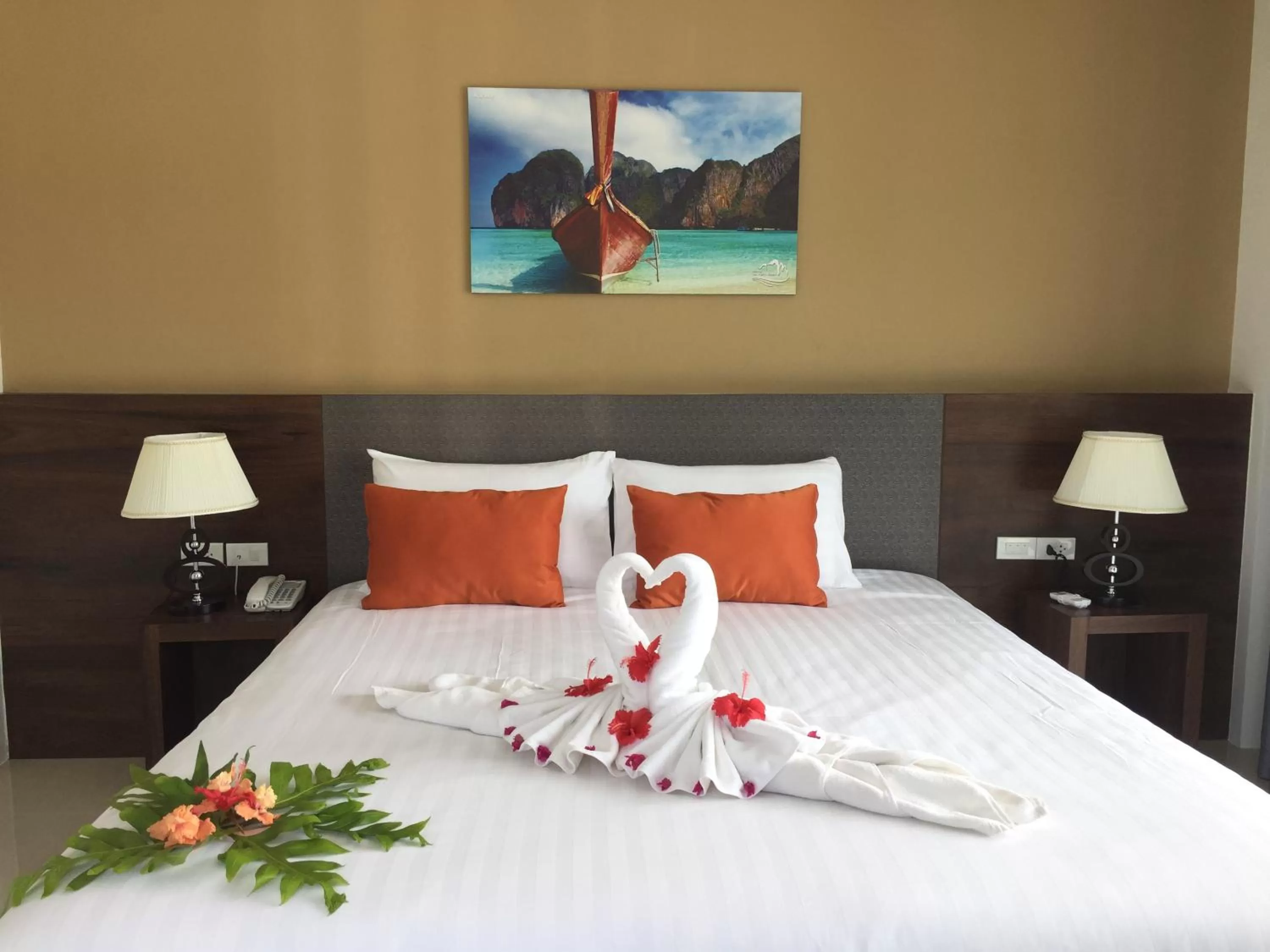 Bed in Aonang Sea Valley Resort