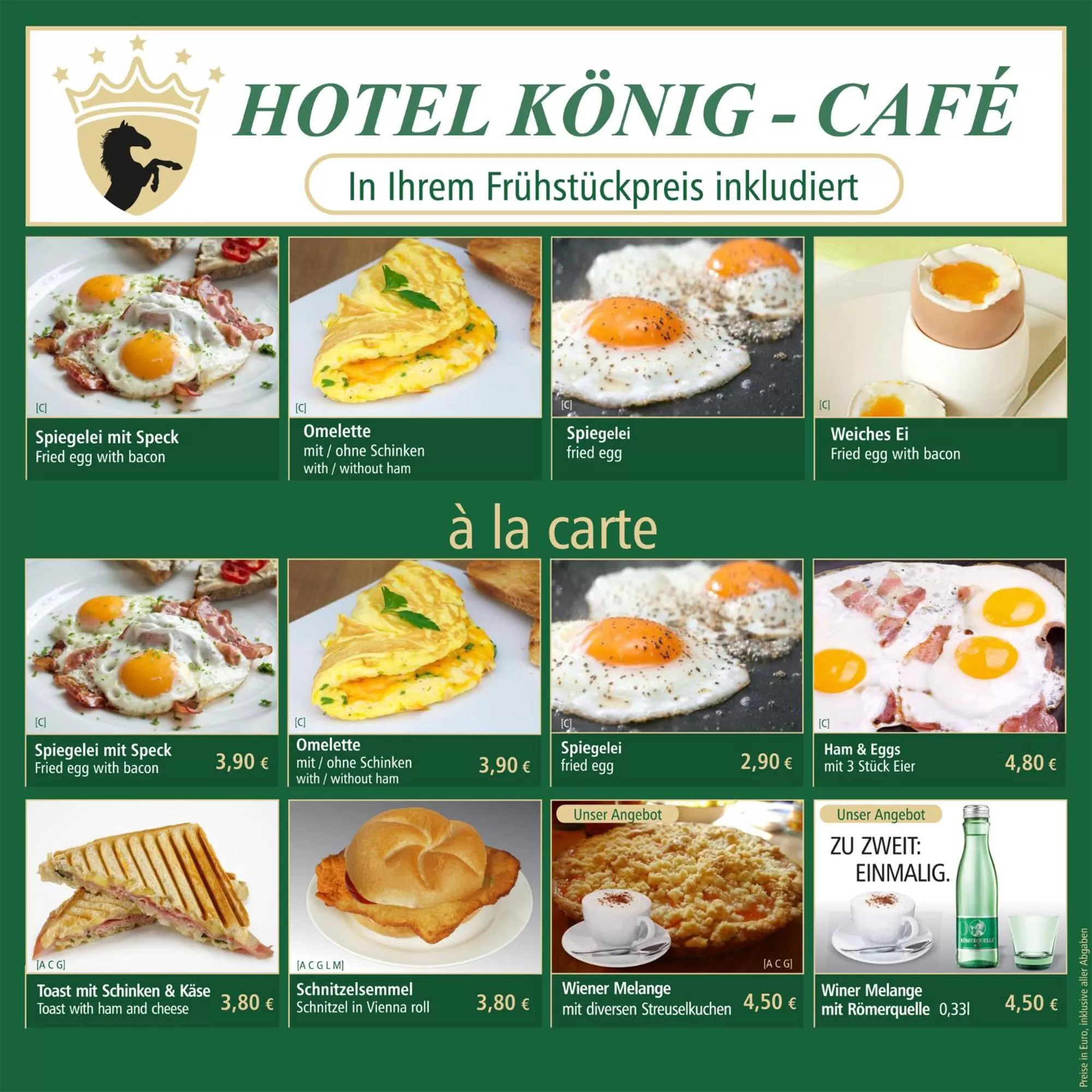 Buffet breakfast in Hotel König