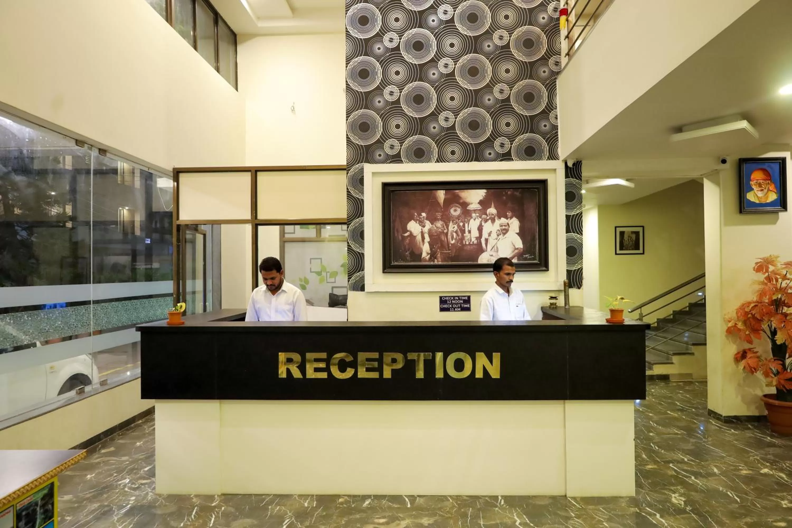 Lobby or reception in Hotel Sai Bansi