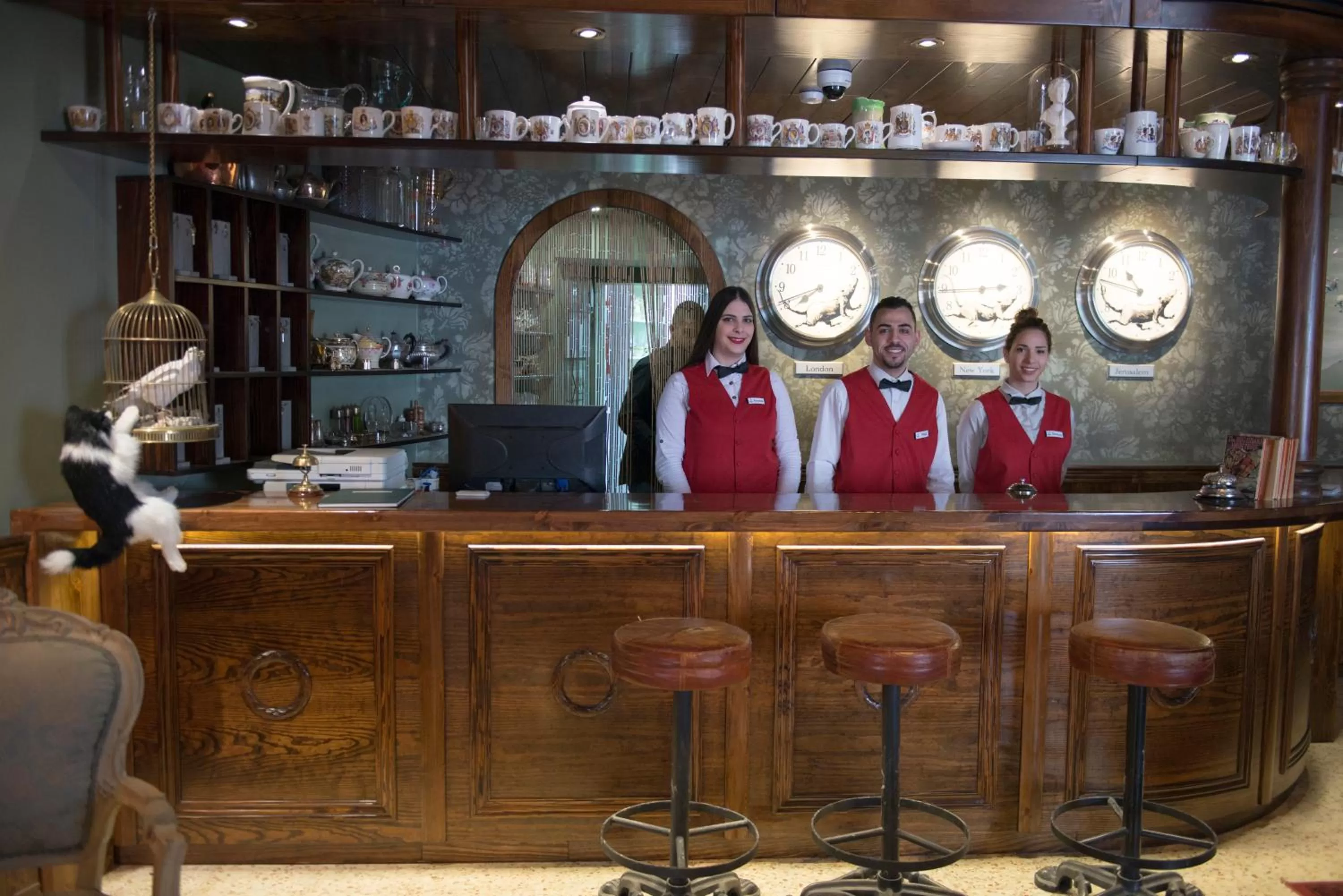 Staff in The Walled Off Hotel