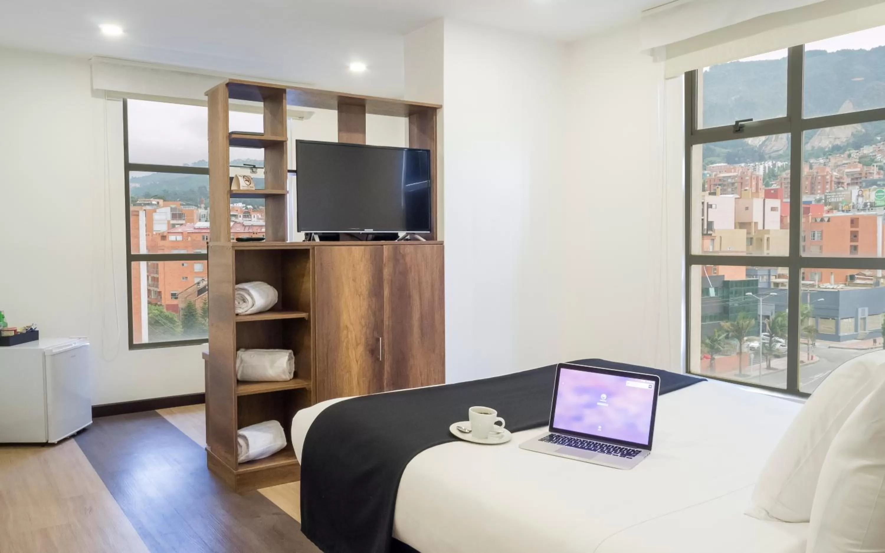 View (from property/room), Bed in Hotel Black Usaquen