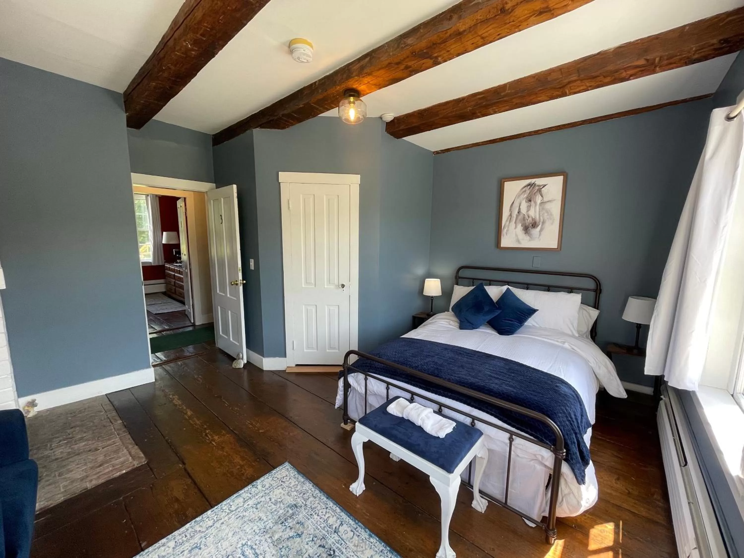 Bed in Stone Hearth Inn and Eatery