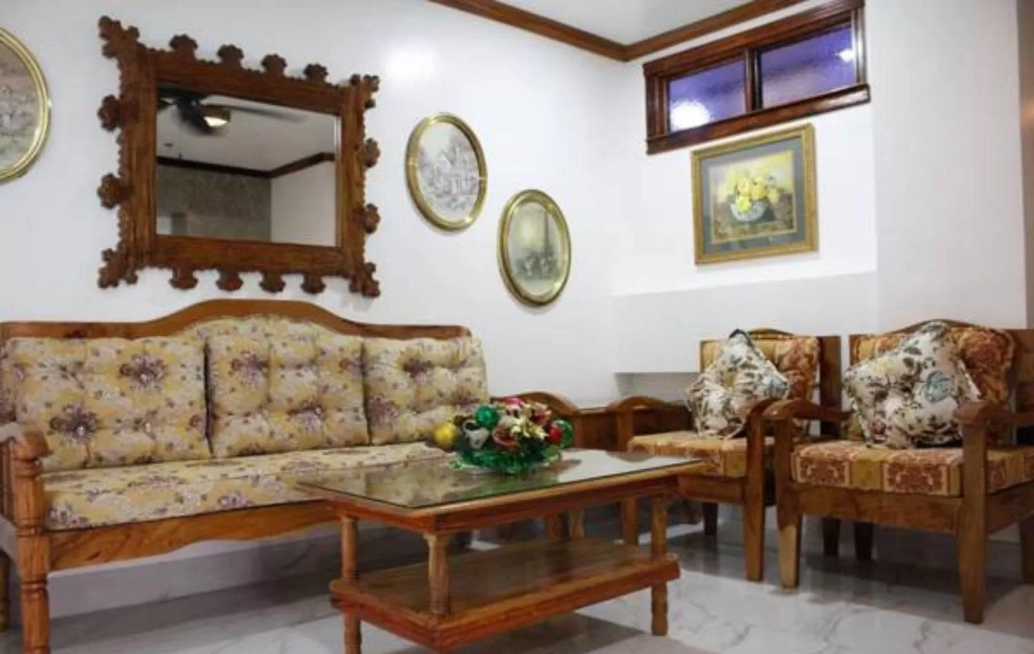 Seating area in CLN Boutique Hotel