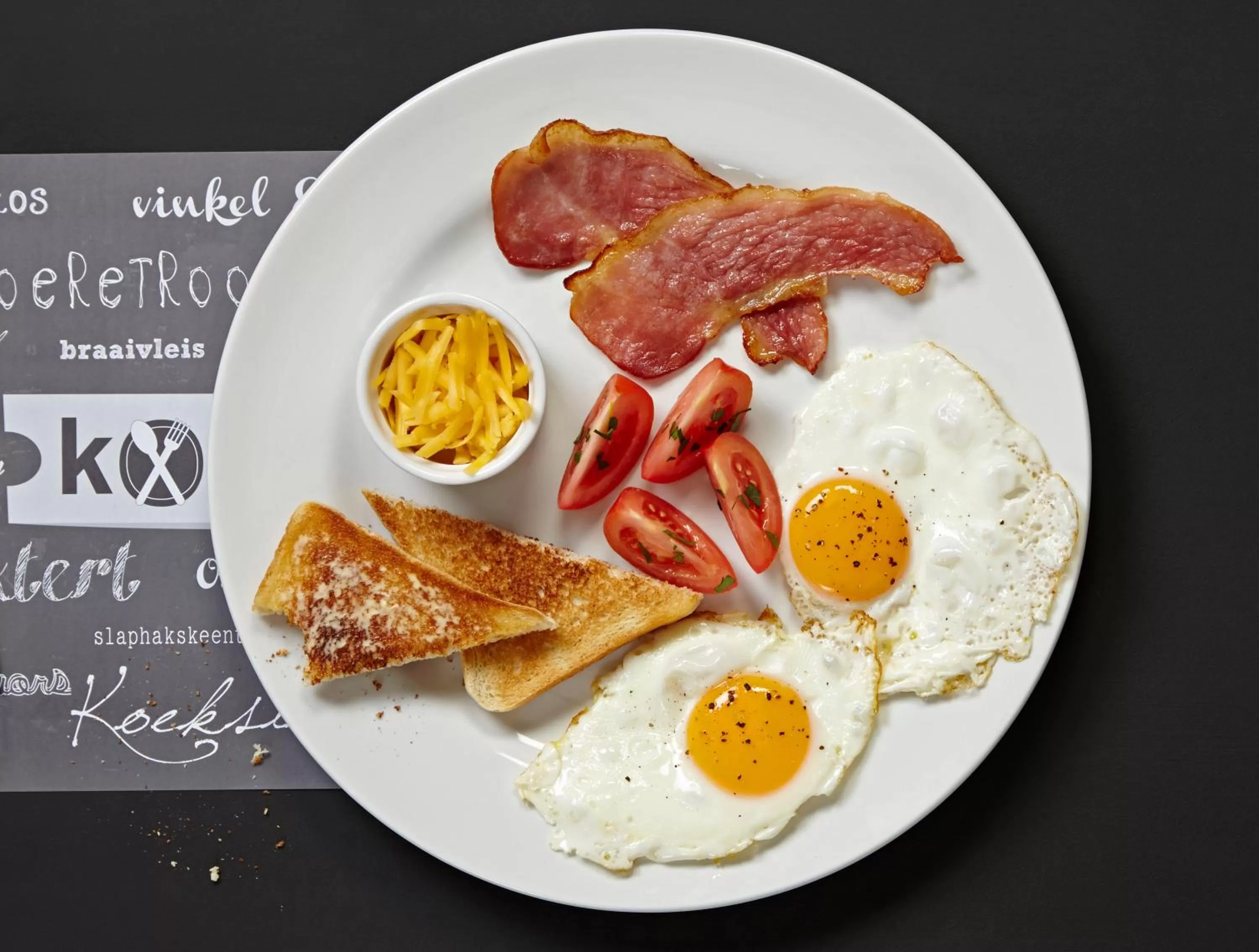 English/Irish breakfast in ATKV Buffelspoort