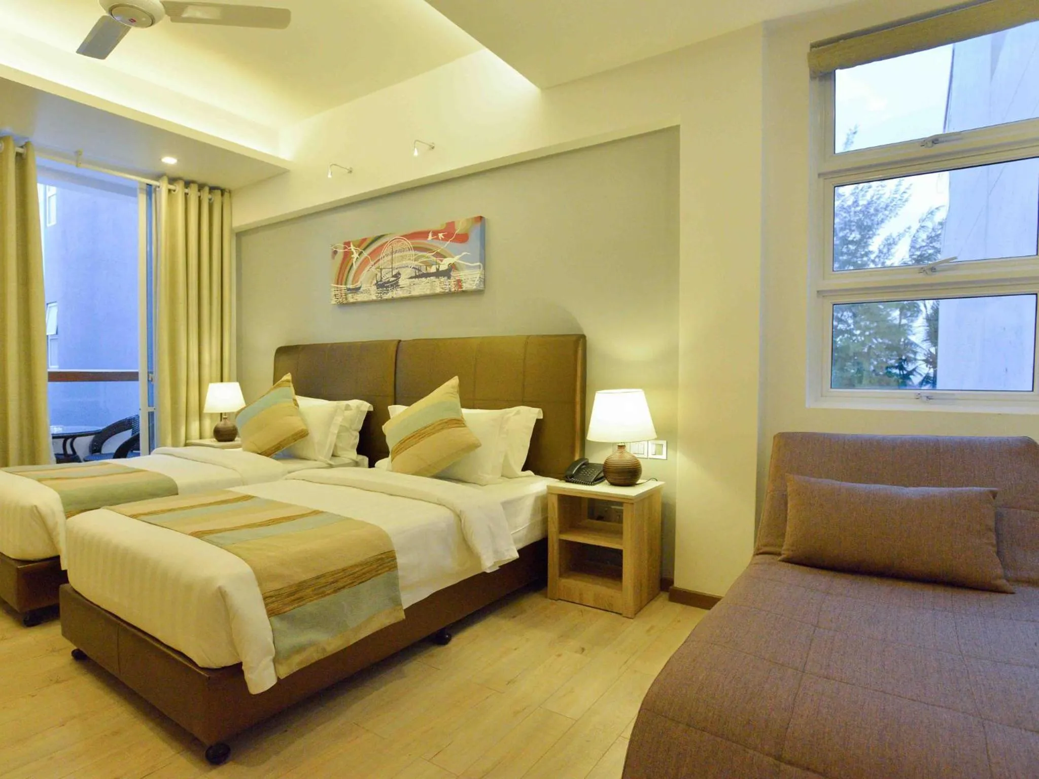 Bedroom, Bed in Coconut Tree Hulhuvilla Beach