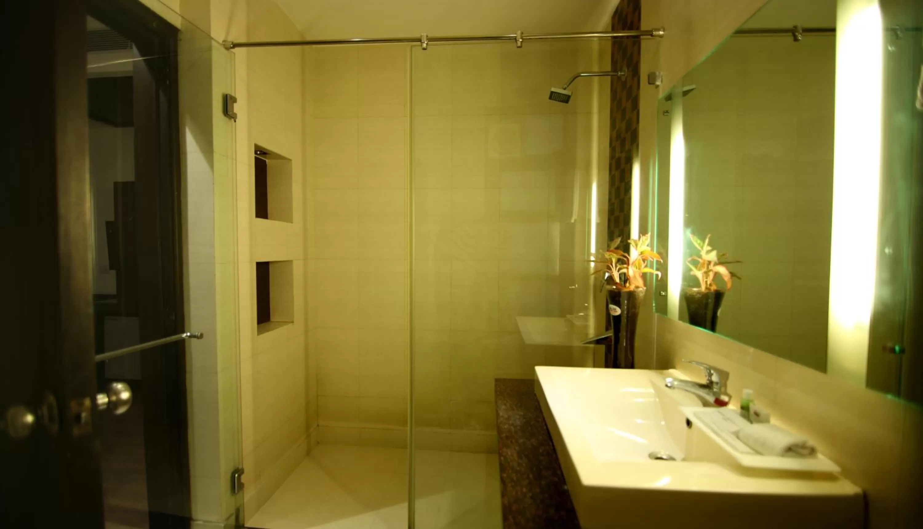 Bathroom in Hotel The Prime Balaji Deluxe, City Centre, With Free Airport Pickup