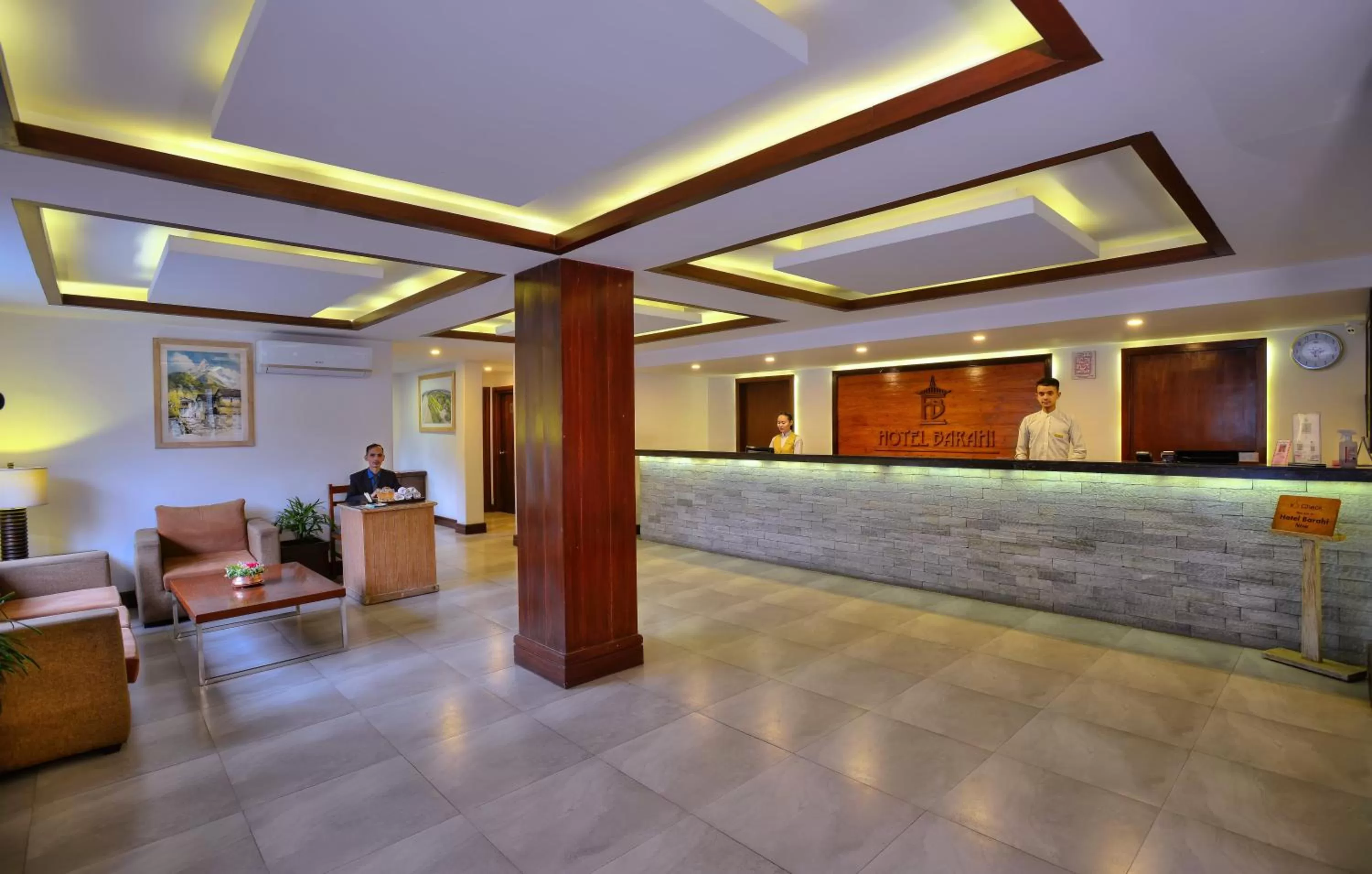 Lobby or reception in Hotel Barahi Pokhara