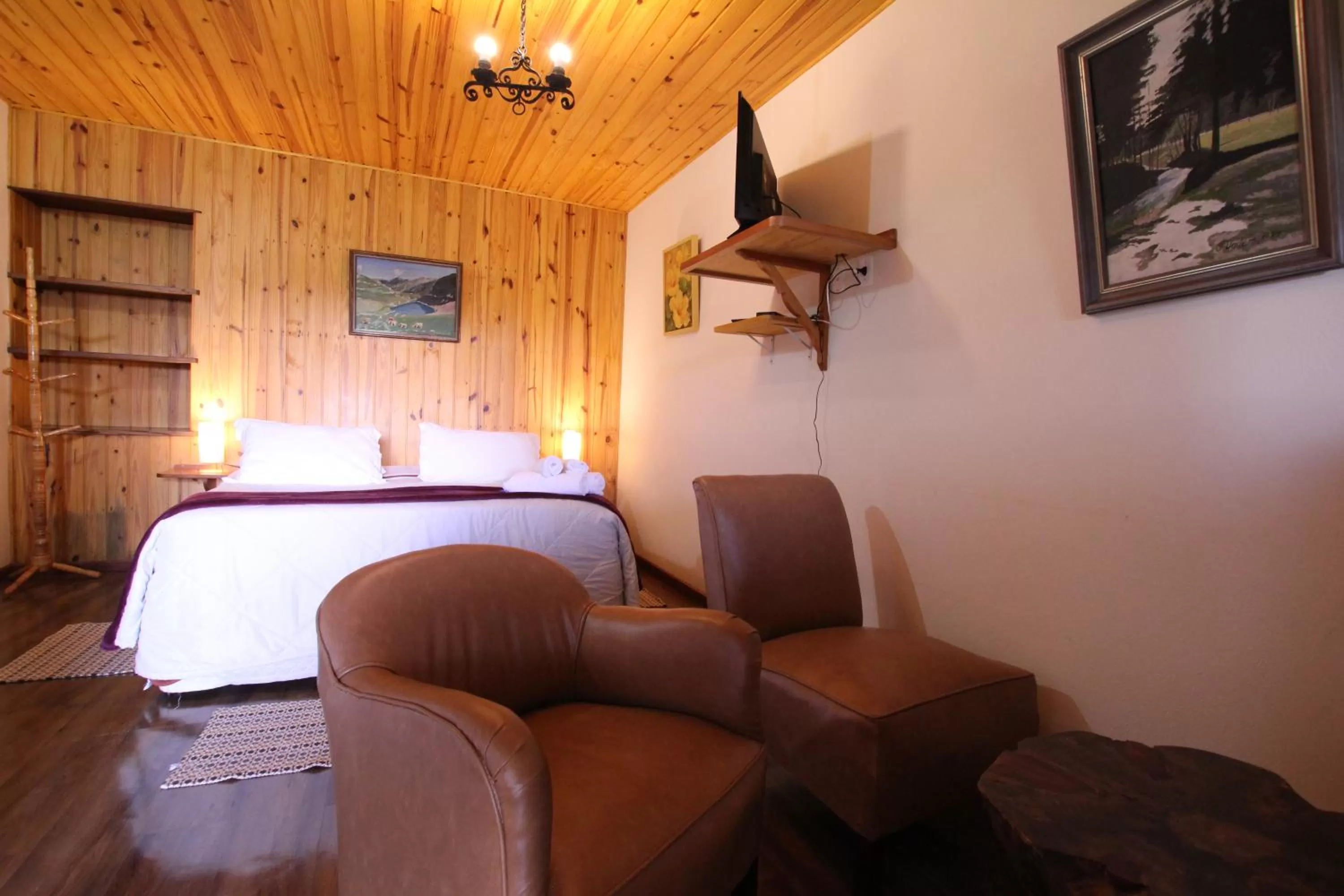 Bed in Pousada Aguia da Montanha