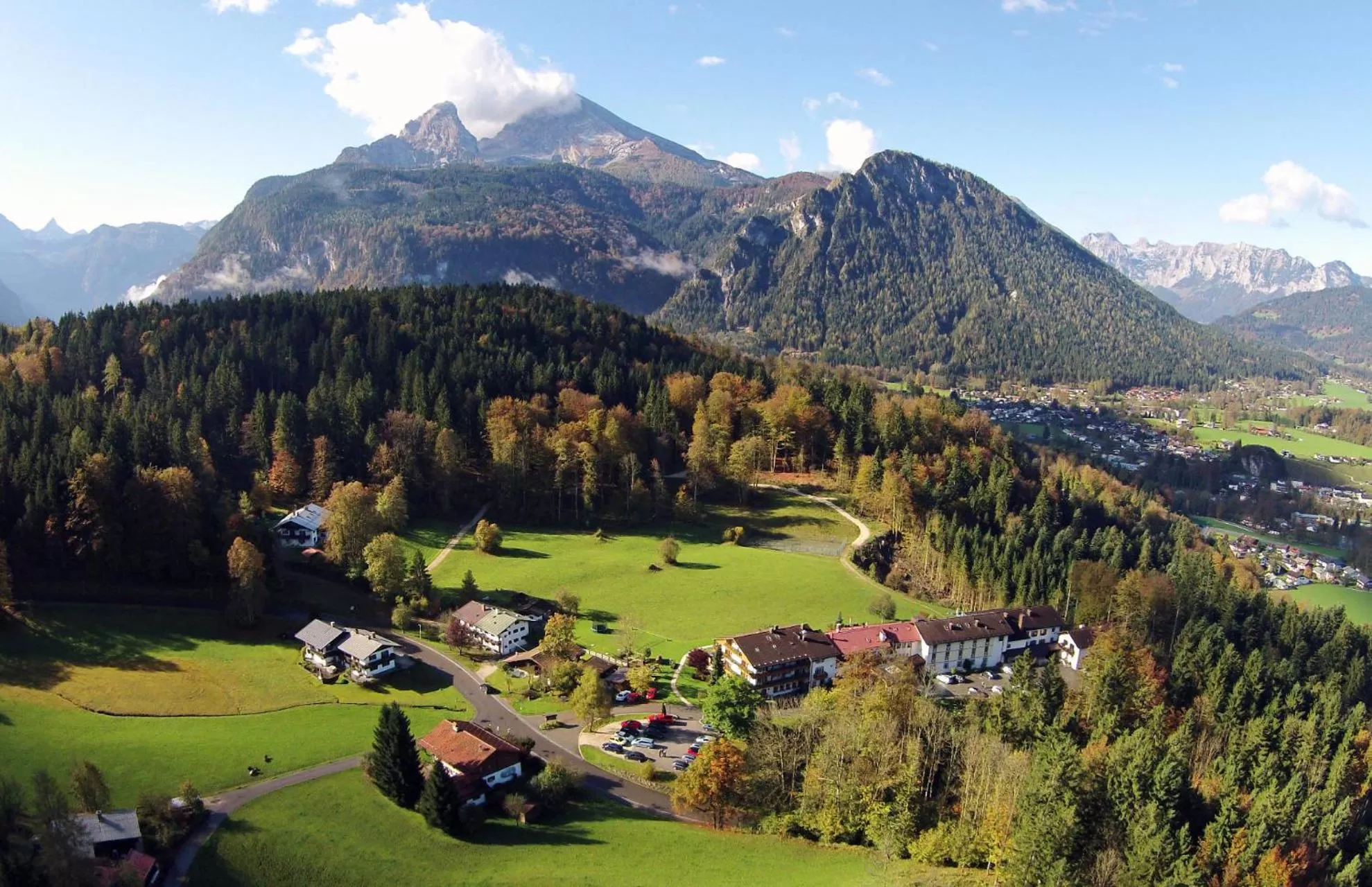 Bird's eye view in Alm- & Wellnesshotel Alpenhof