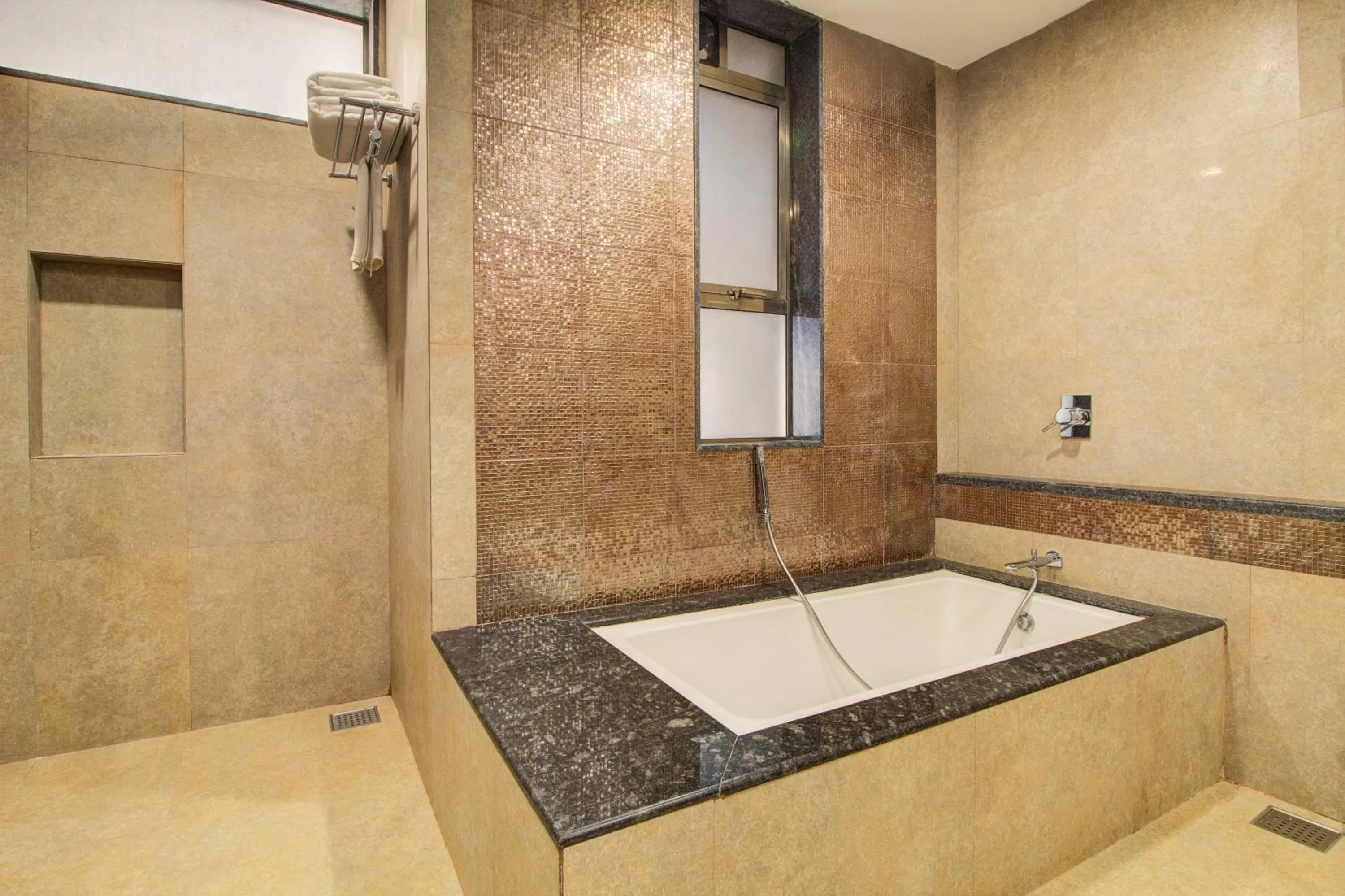 Shower in Mountain Breeze Resort, Mahabaleshwar