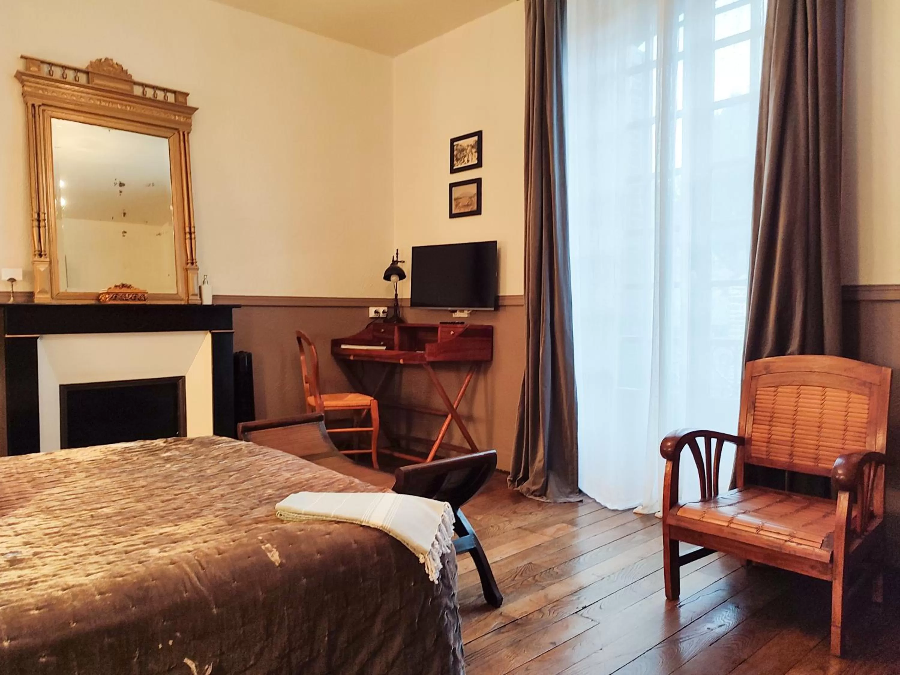 Bed in Chambres d'Hotes Le 1900