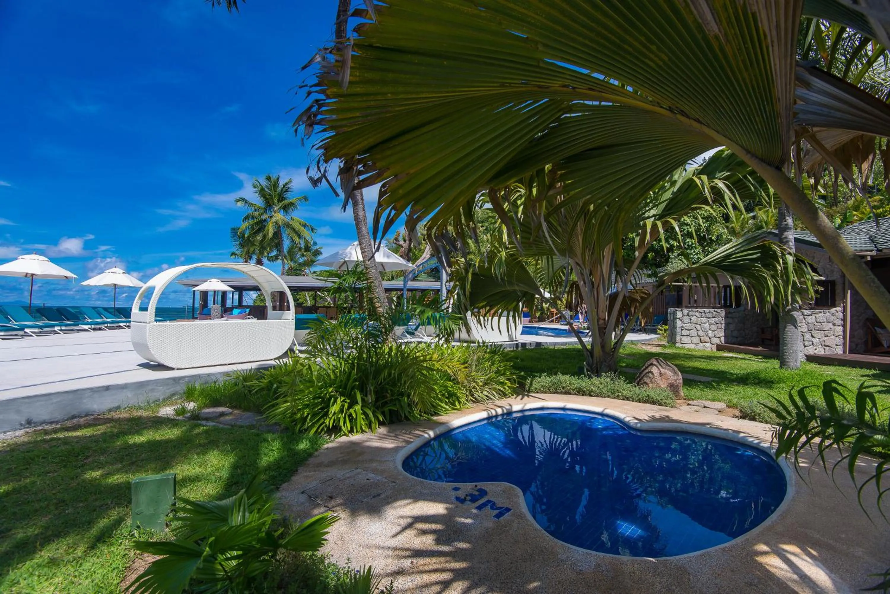 Pool view in Coco de Mer Hotel and Black Parrot Suites
